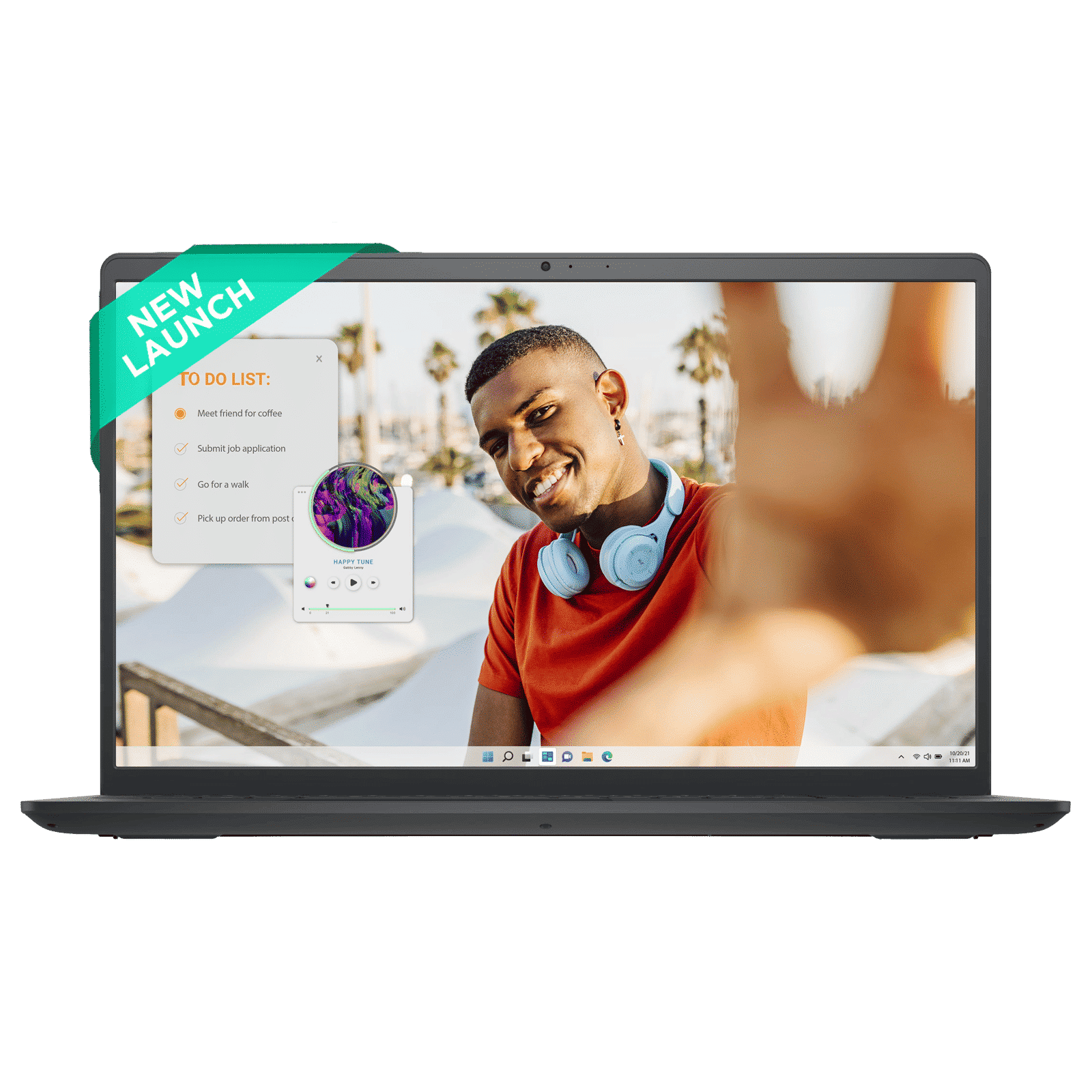 DELL DC15255 AMD Ryzen 5 Notebook Laptop (8GB, 512GB SSD, Windows 11, 15.6 inch Full HD Display, MS Office Home 2024, Carbon Black, 1.66 KG)