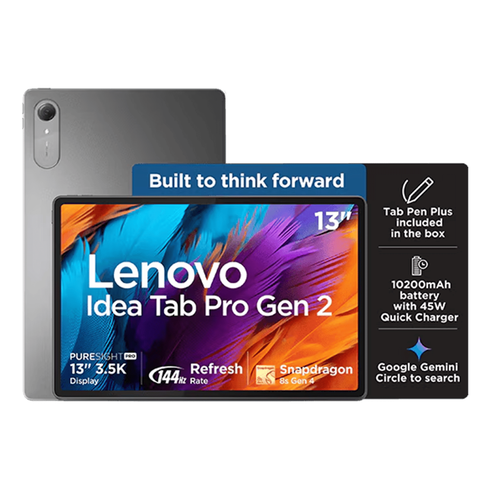 Lenovo Idea Tab Pro Gen 2 Wi-Fi Android Tablet with Tab Pen Plus (13 Inch, 8GB RAM, 256GB ROM, Luna Grey)