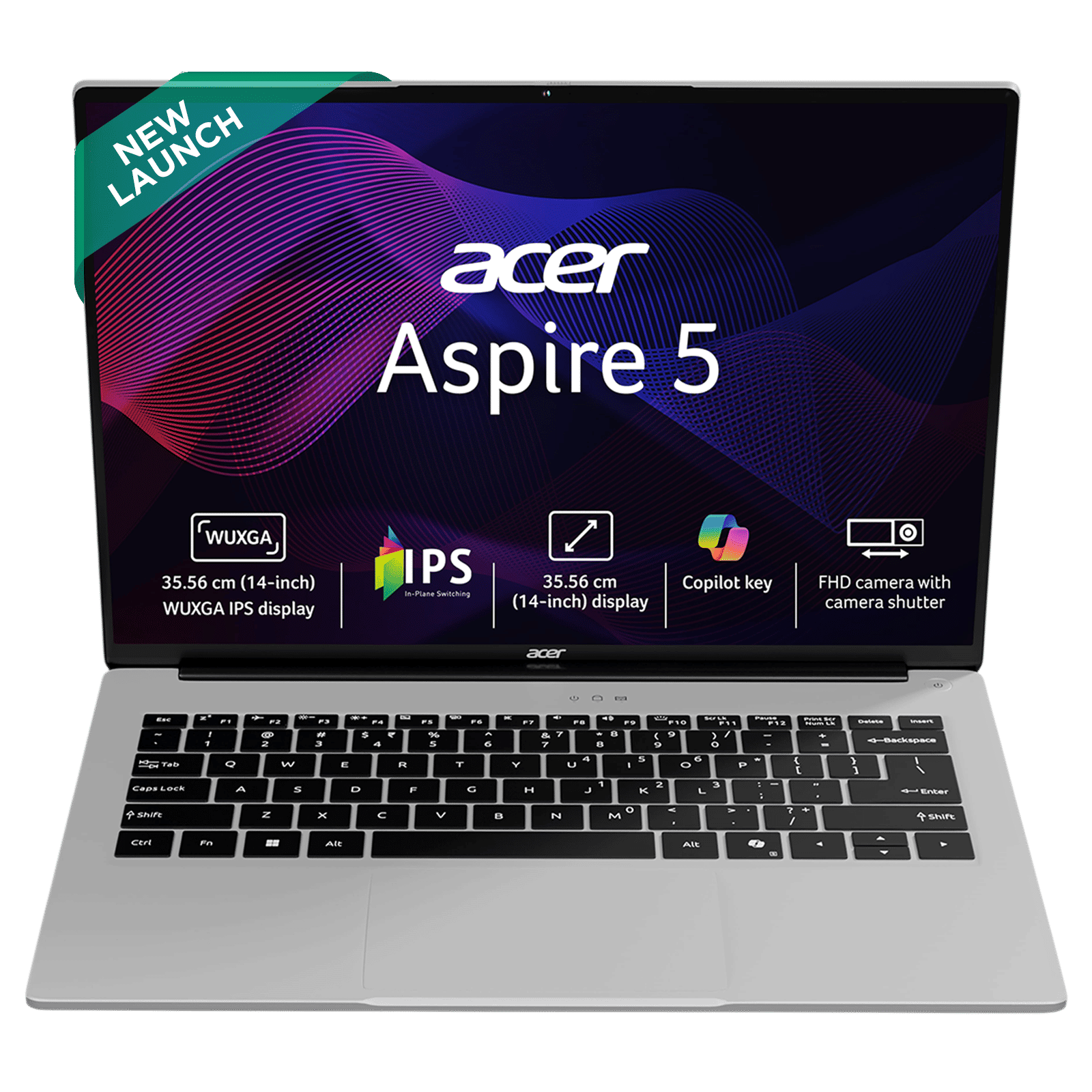 Acer Aspire 5 Intel Core Ultra 5 Laptop (16GB, 512GB SSD, Windows 11 Home, 14 inch WUXGA IPS Display, MS Office, Silver, 1.2 KG)