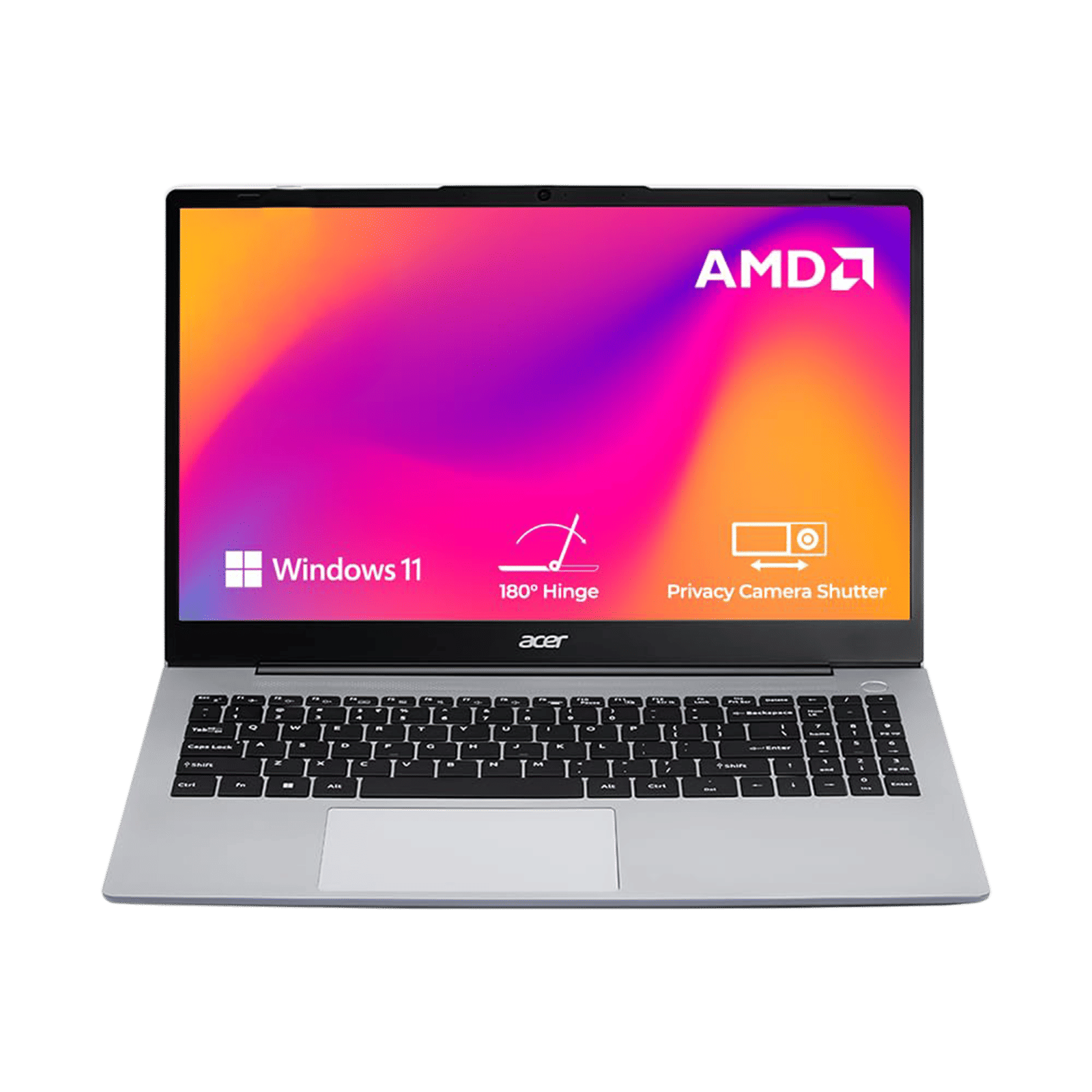Acer Aspire 3 AMD Ryzen 3 5425U Laptop (8GB, 256GB SSD, Windows 11 Home, 15.6 inch Full HD IPS Display, MS Office Home & Student 2021, Silver, 1.79 KG)
