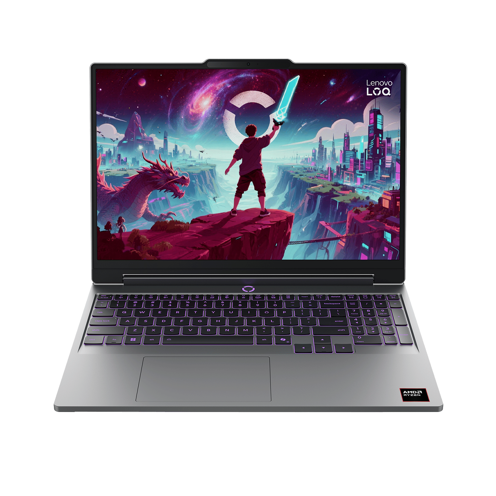 Lenovo LOQ 15AHP11 AMD Ryzen 7 Gaming Laptop (24GB, 512GB SSD, Windows 11 Home, 8GB Graphics, 15.3 inch 165 Hz WUXGA IPS Display, NVIDIA GeForce RTX 5050, MS Office Home 2024, Luna Grey, 2.1 KG)