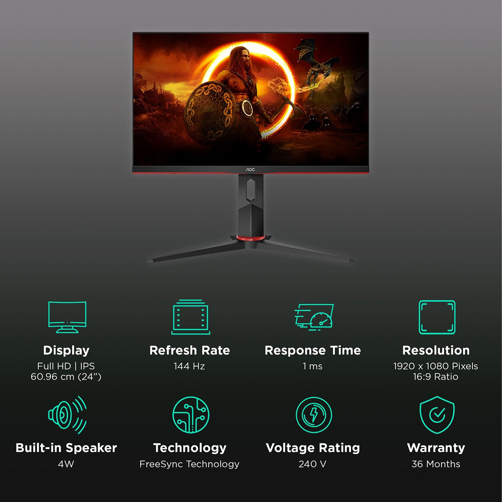 144hz 1ms Aoc 1080p 144hz Ips 144hz Ips Monitor Aoc 144hz Freesync