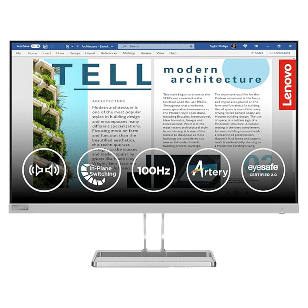 Lenovo L27I-40 68.58 cm (27 inch) Full HD Flat Panel Monitor