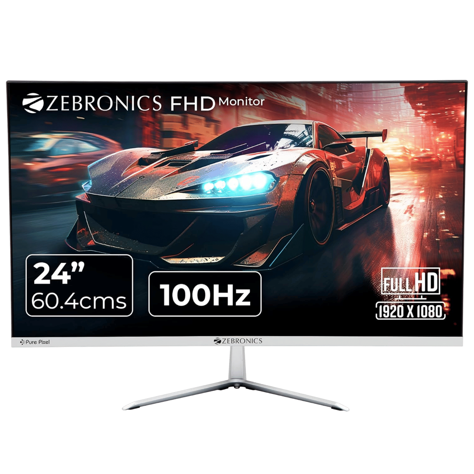 ZEBRONICS MT120 60.4 cm (24 inch) Full HD VA Panel LED Ultra Slim Gaming Monitor with Built-in Speaker