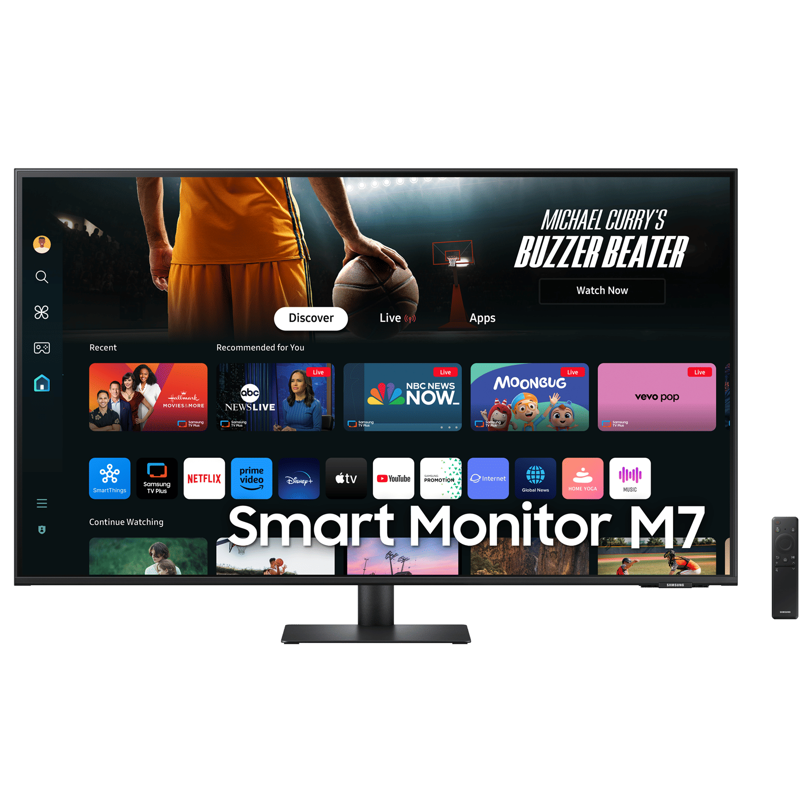 SAMSUNG Smart M7D 108 cm (43 inch) Ultra HD 4K VA Panel LED-Backlit Gaming Monitor with Adaptive Picture