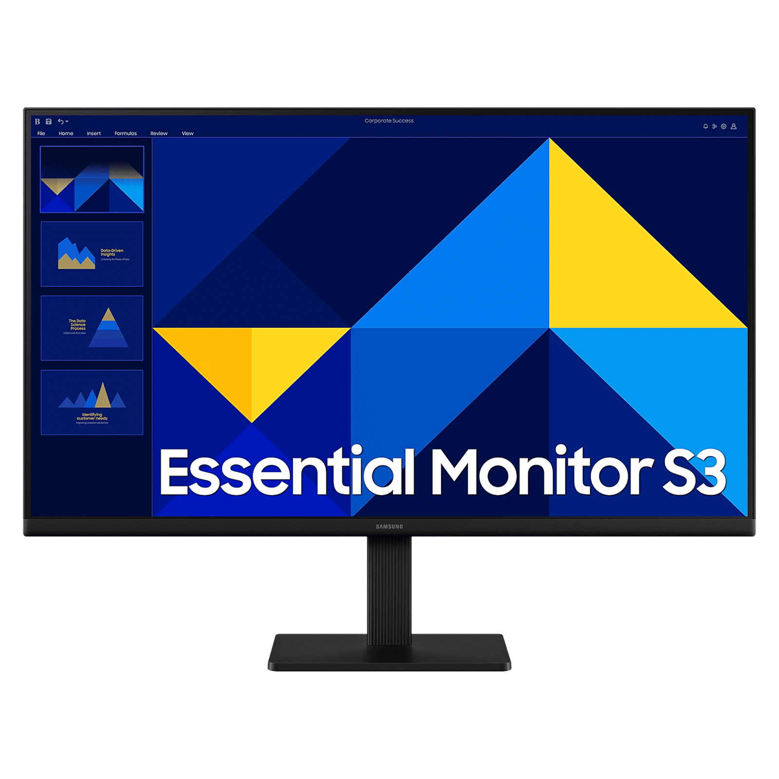 SAMSUNG Essential S3 68.6 cm (27 inch) Full HD IPS Panel Borderless Monitor with Eye Saver Mode & Less Screen Flickering