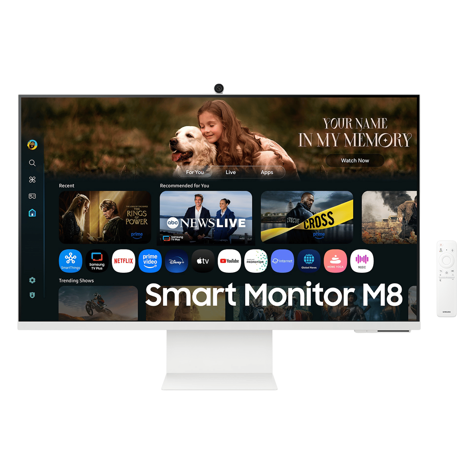 SAMSUNG M8 80 cm (32 inch) 4K Ultra HD VA Panel LED Ultra Wide Height Adjustable Monitor with Flicker-Free Technology