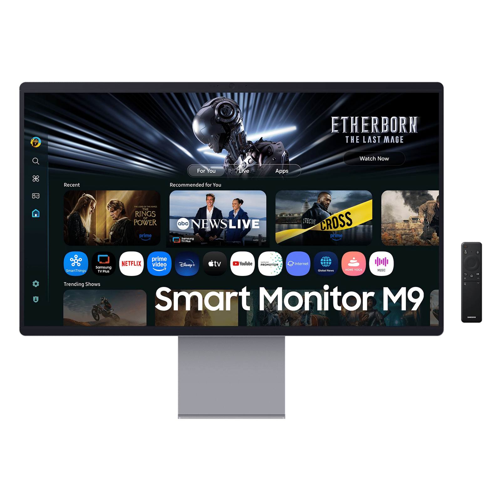 SAMSUNG M9 80 cm (32 inch) 4K Ultra HD OLED Panel Ultra Wide Height Adjustable Monitor with AI Picture Optimizer