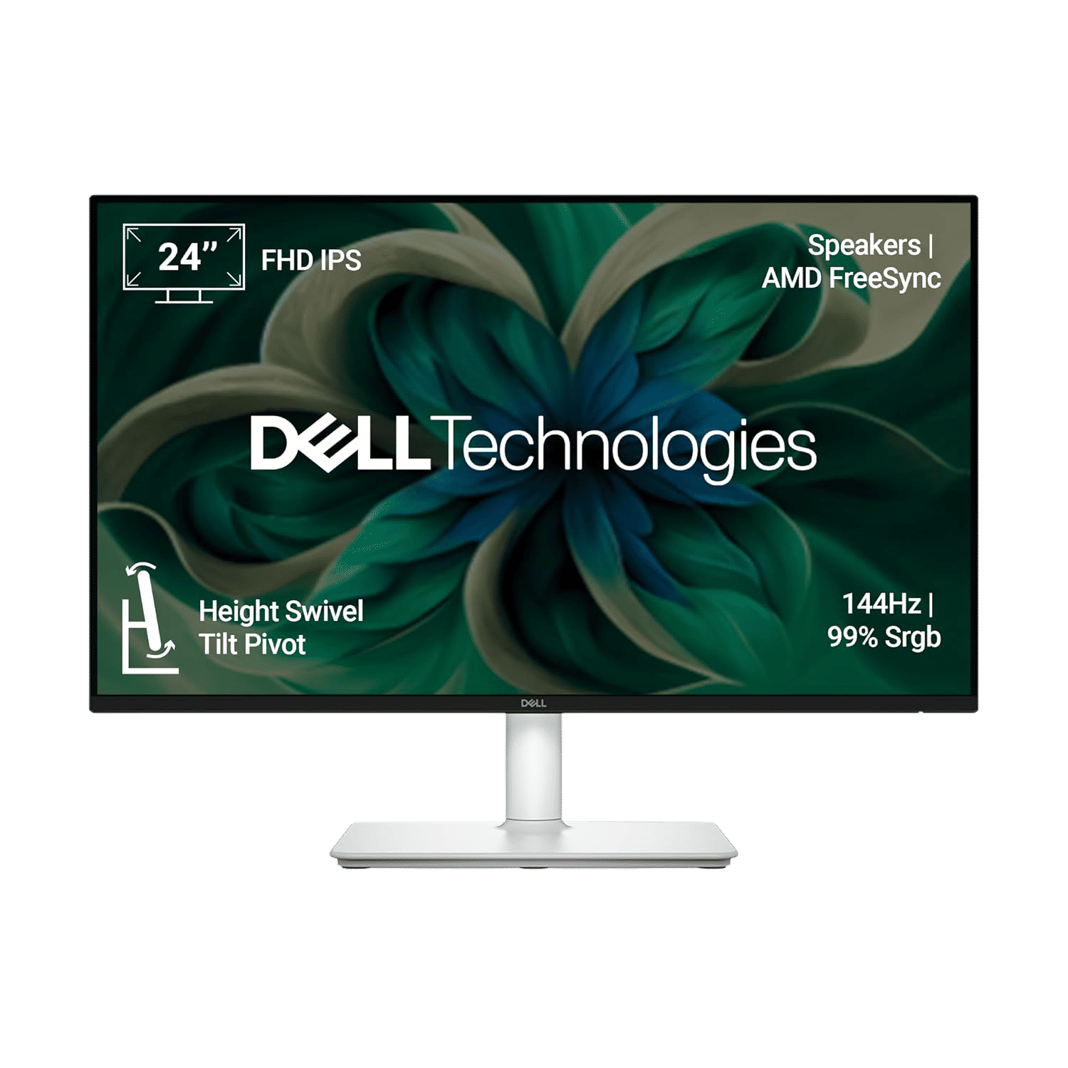 DELL Plus 60.45 cm (24 inch) Full HD IPS Panel Height Adjustable Monitor with TUV Rheinland 4-Star Eye Comfort