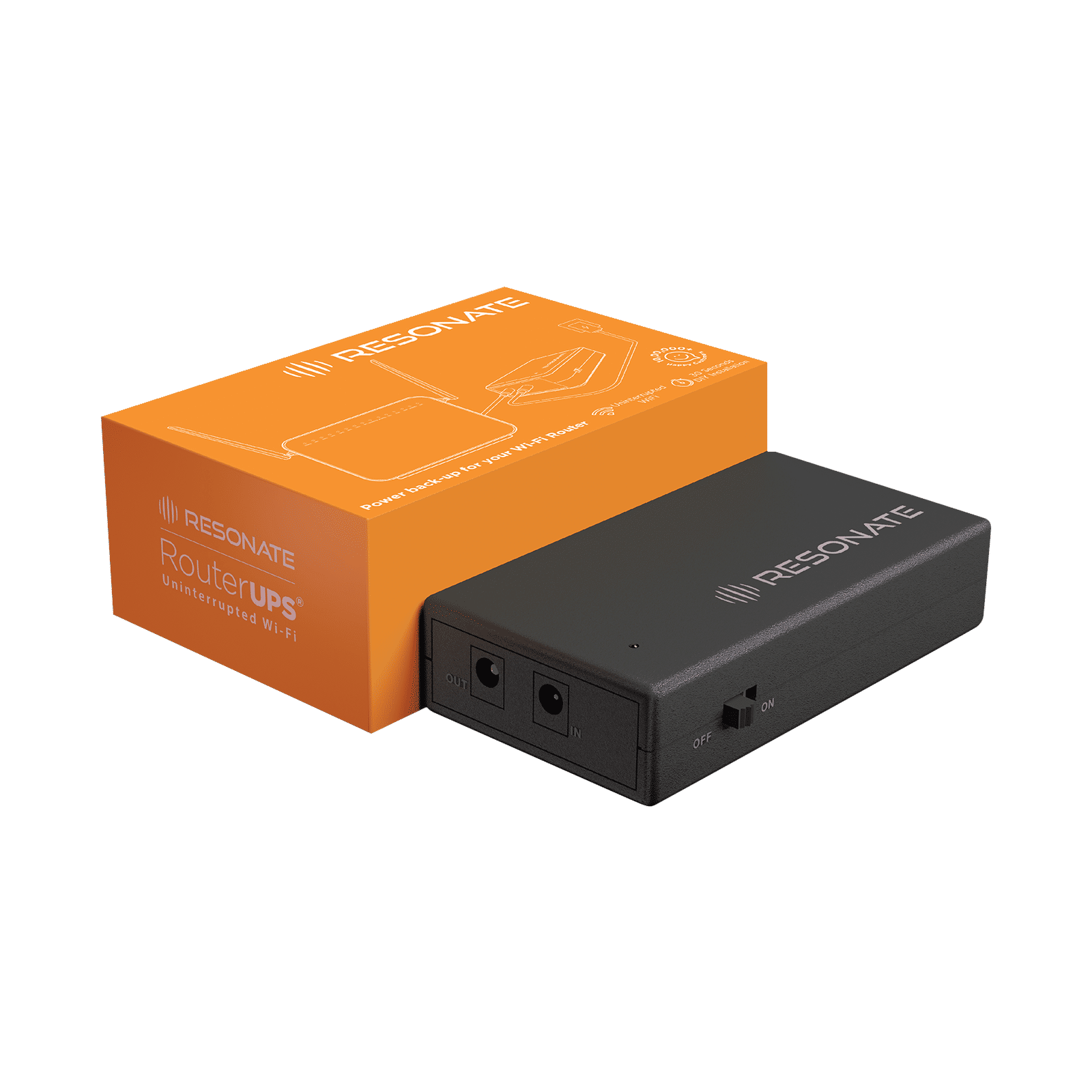 RESONATE RouterUPS (Up to 6 Hour Power Backup, CRU9V1A, Black)