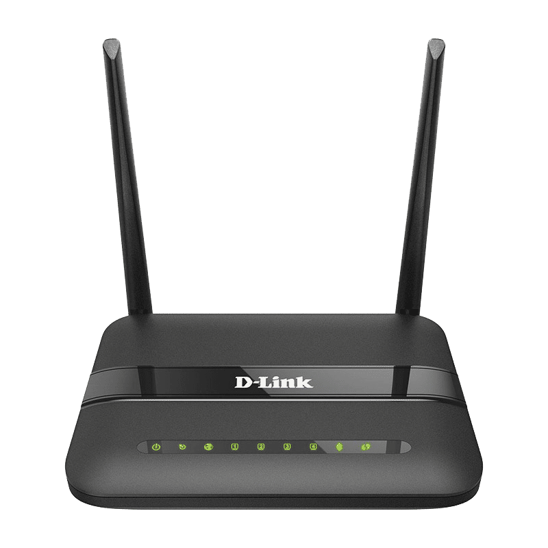 D-Link ADSL2 N300 Single Band Wi-Fi 4 Router (2 Antennas, 4 LAN Ports, SU-MIMO, Black)