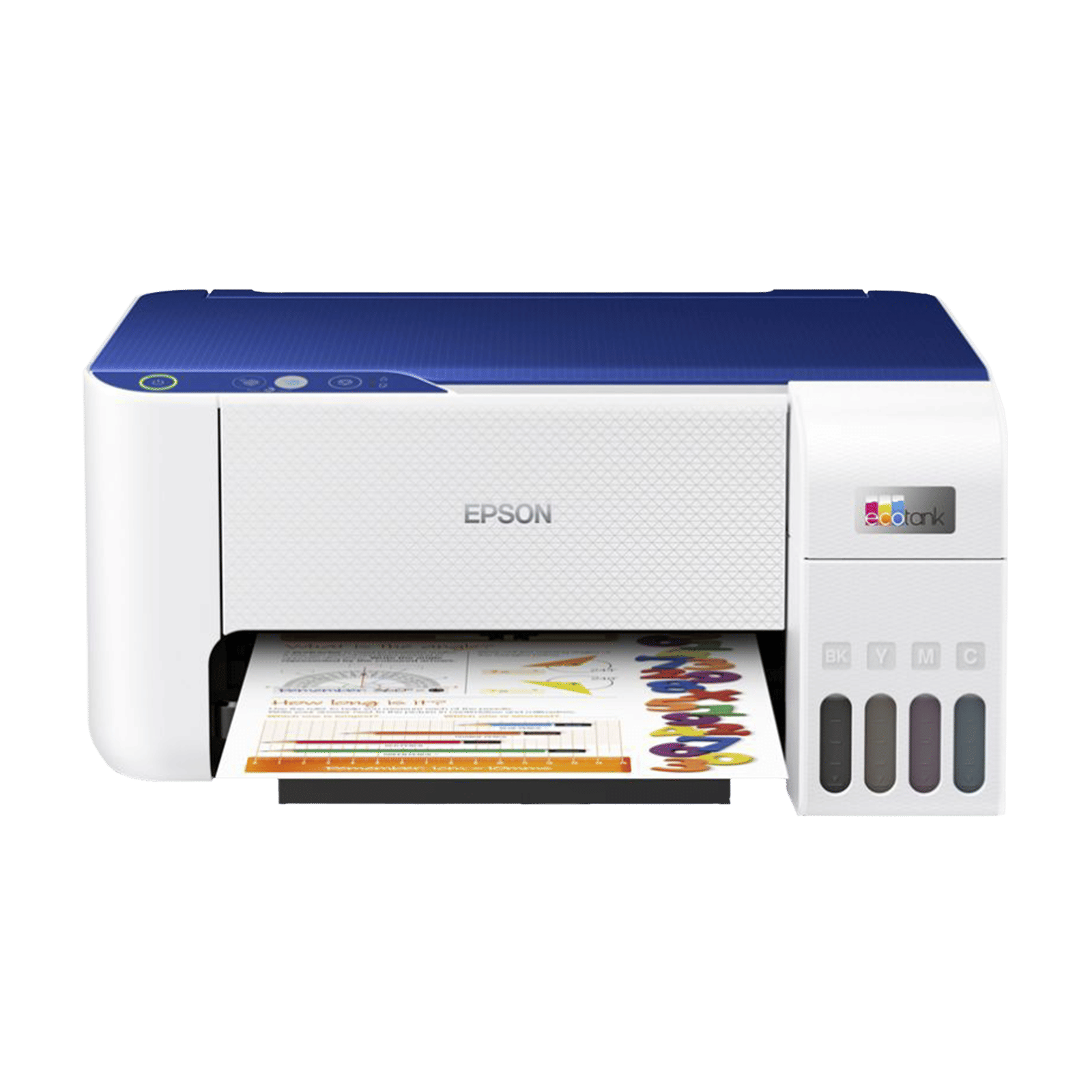 EPSON EcoTank All in One Wi-Fi Ink Tank Printer with Smart Panel App (CIS Sensor, White & Blue)