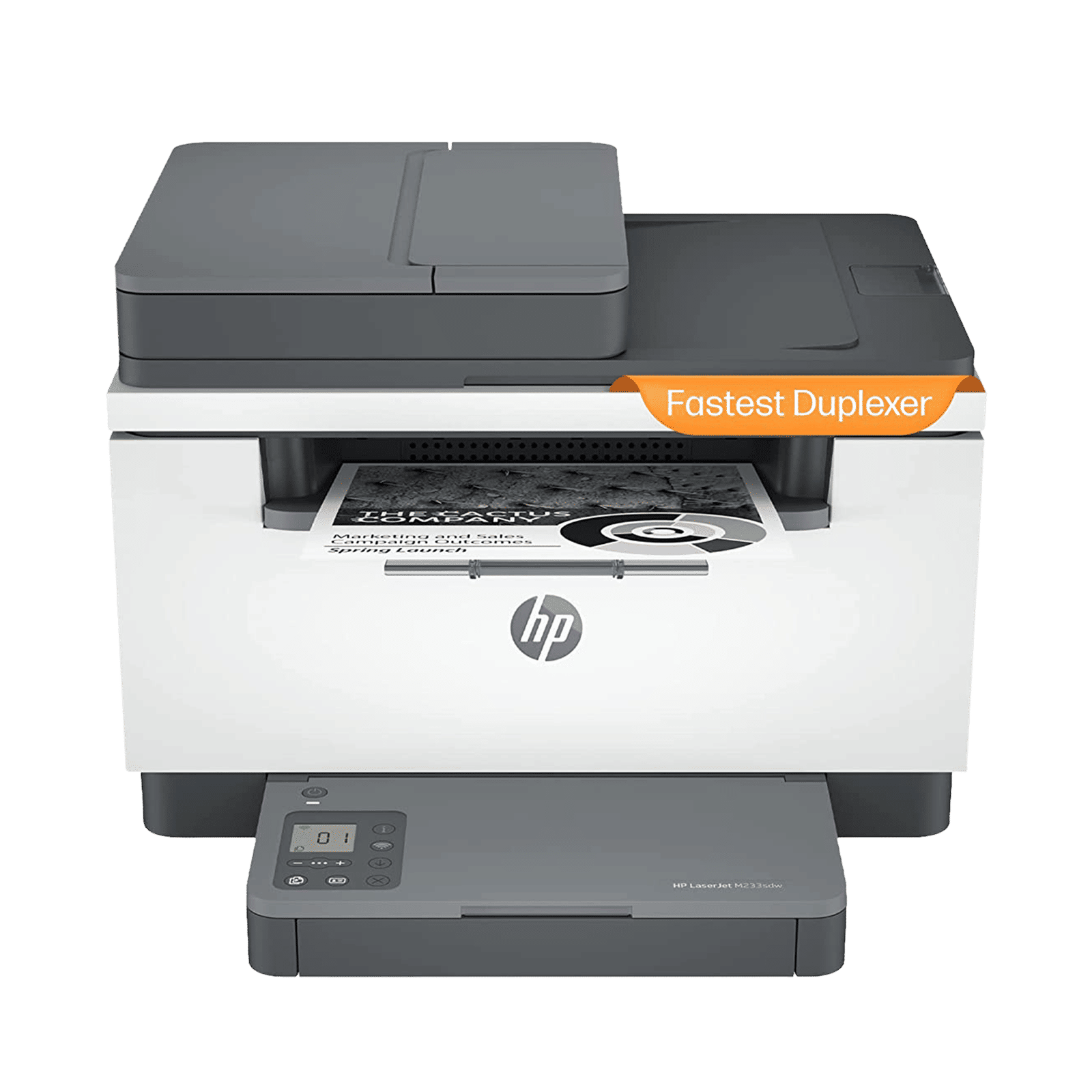 HP LaserJet MFP M233SDW Multi Function Wi-Fi Monochrome Laser Printer with Smart Guided Buttons (Fastest Two-Sided Printing, White)