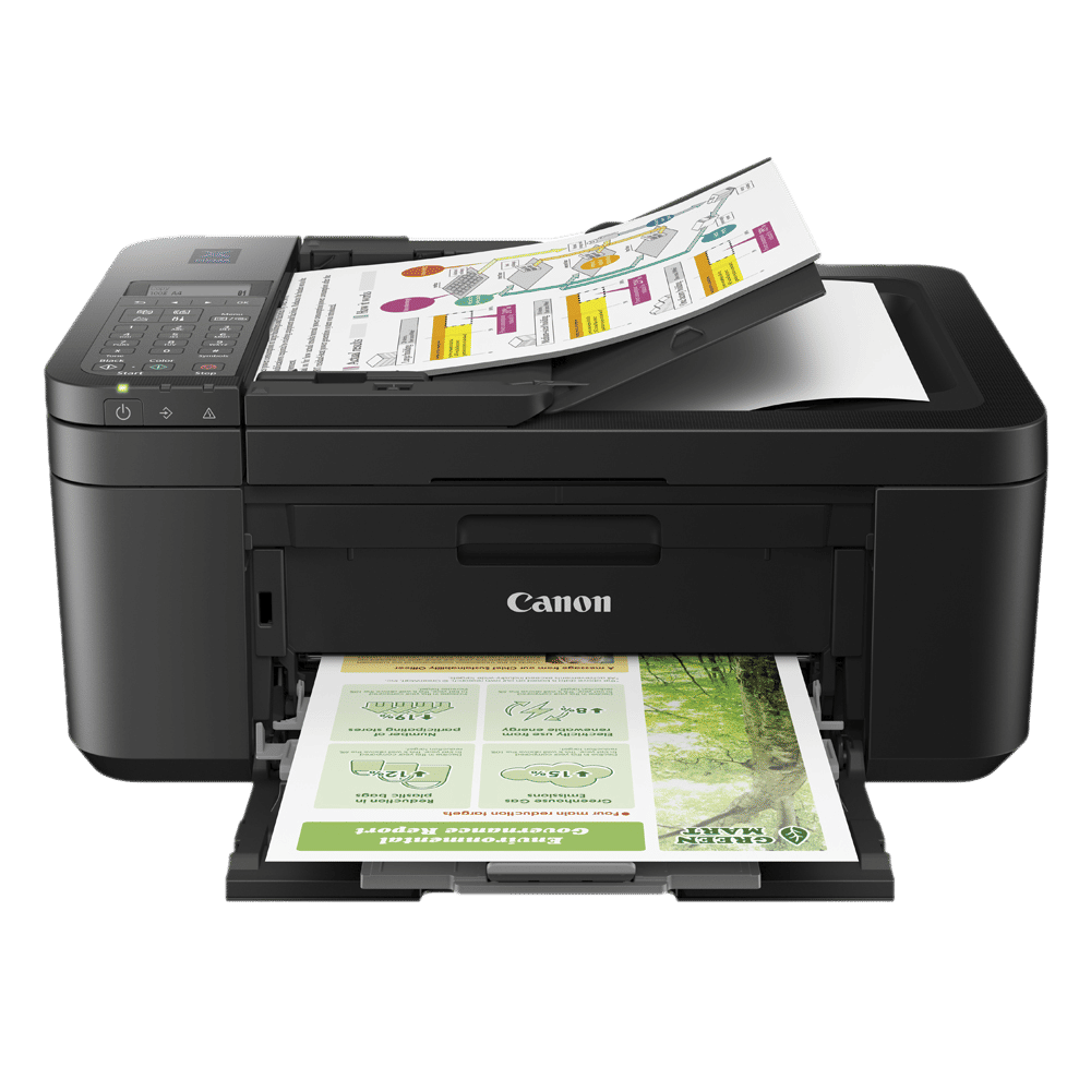 Canon Pixma E4570 All in One Wi-Fi Inkjet Printer with Mono LCD Display (Auto Duplex Printing, Black)