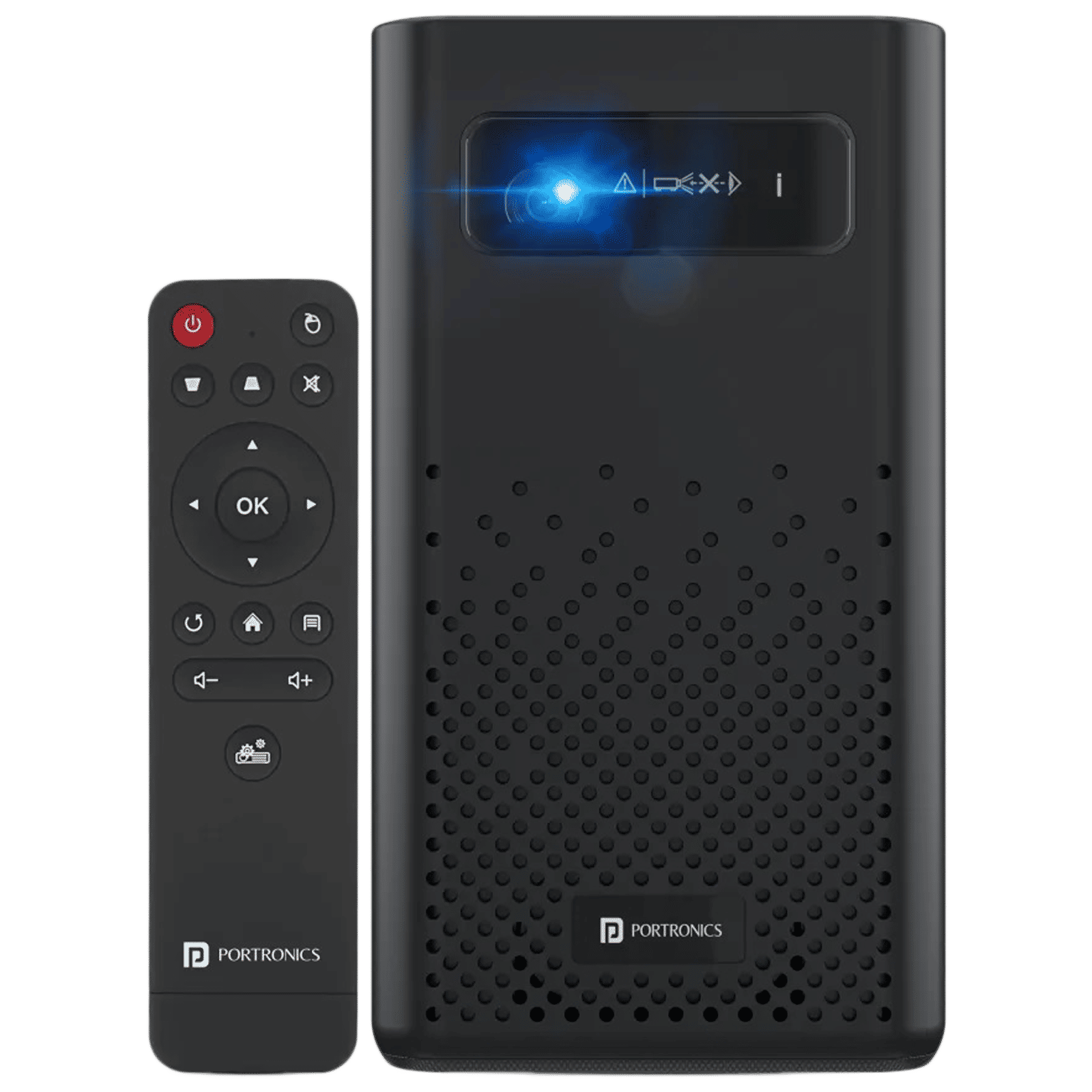 PORTRONICS Pico 11 Ultra HD 4K Projector (350 Lumens, HDMI + USB, HDR Plus Native 1080p, POR 1711, Black)