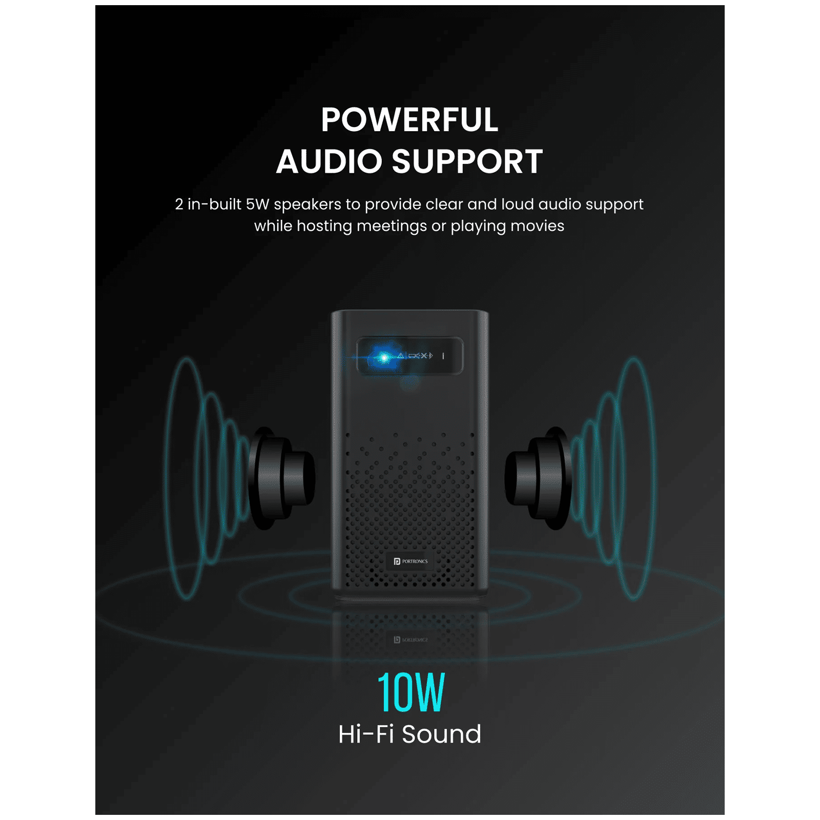 Buy Portronics Pico 11 Ultra HD 4K LED Projector With Remote (840