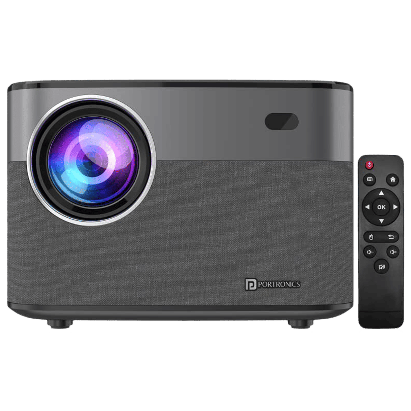 PORTRONICS Beem 300 Full HD LED Projector (300 Lumens, HDMI + USB, Hi-Fi Sound, POR 282, Black)