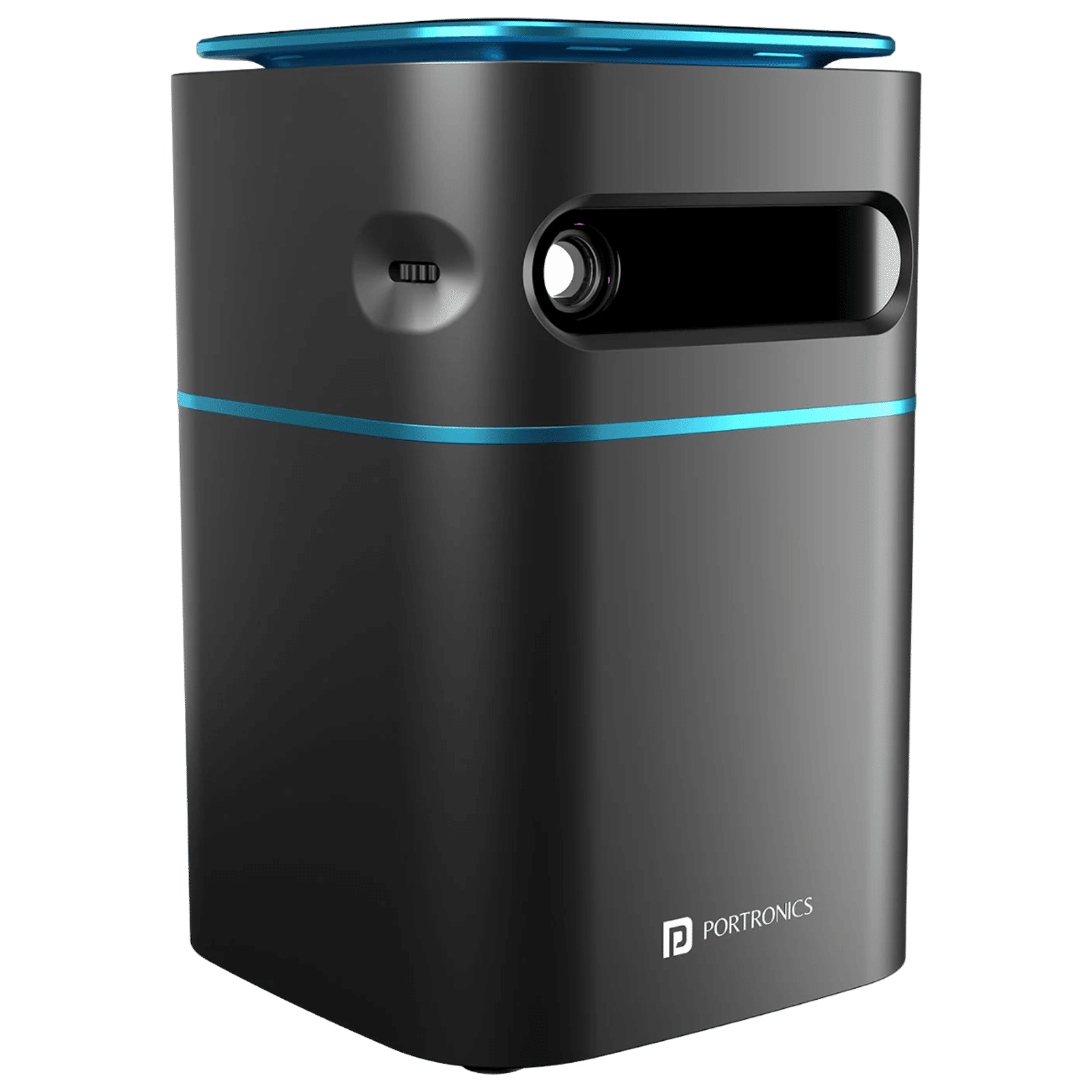 PORTRONICS Pico 12 DLP LED Ultra HD 4K Projector (3200 Lumens, HDMI, USB, AUX, Bluetooth, Auto Keystone Correction, POR 1944, Black)