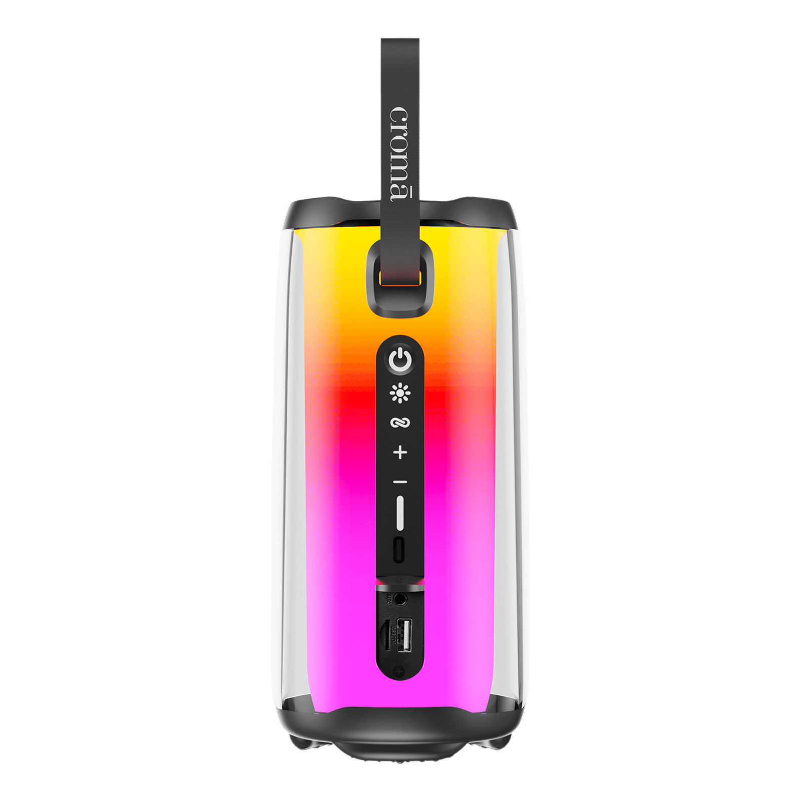 Croma 10W Portable Bluetooth Speaker (RGB Light, 5 Hours Playback, Mono Channel, Black)