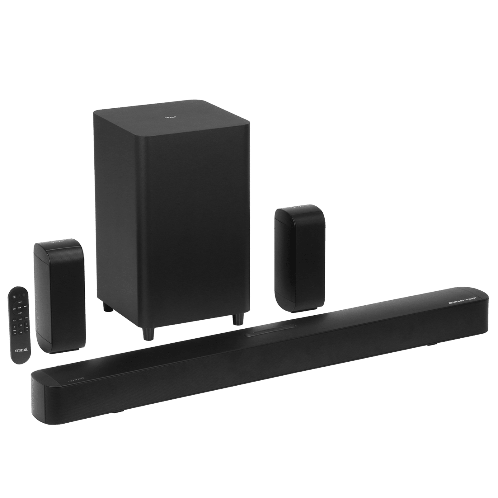 Croma 400W Bluetooth Soundbar with Remote (Dolby Audio, 5.1 Channel, Black)