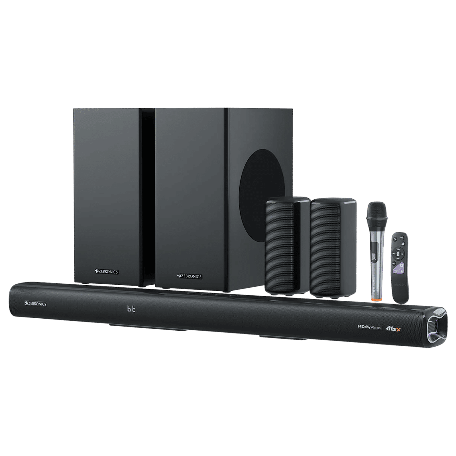 ZEBRONICS Zeb Juke bar 9900 725W Bluetooth Soundbar with Remote (Dolby Atmos, 5.2.4 Channel, Black)