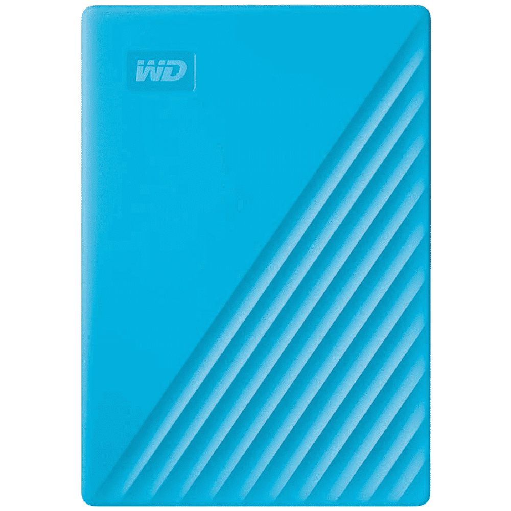 Western Digital My Passport 4TB USB (3.2) Portable Hard Disk Drive (Password Protection, Sky)