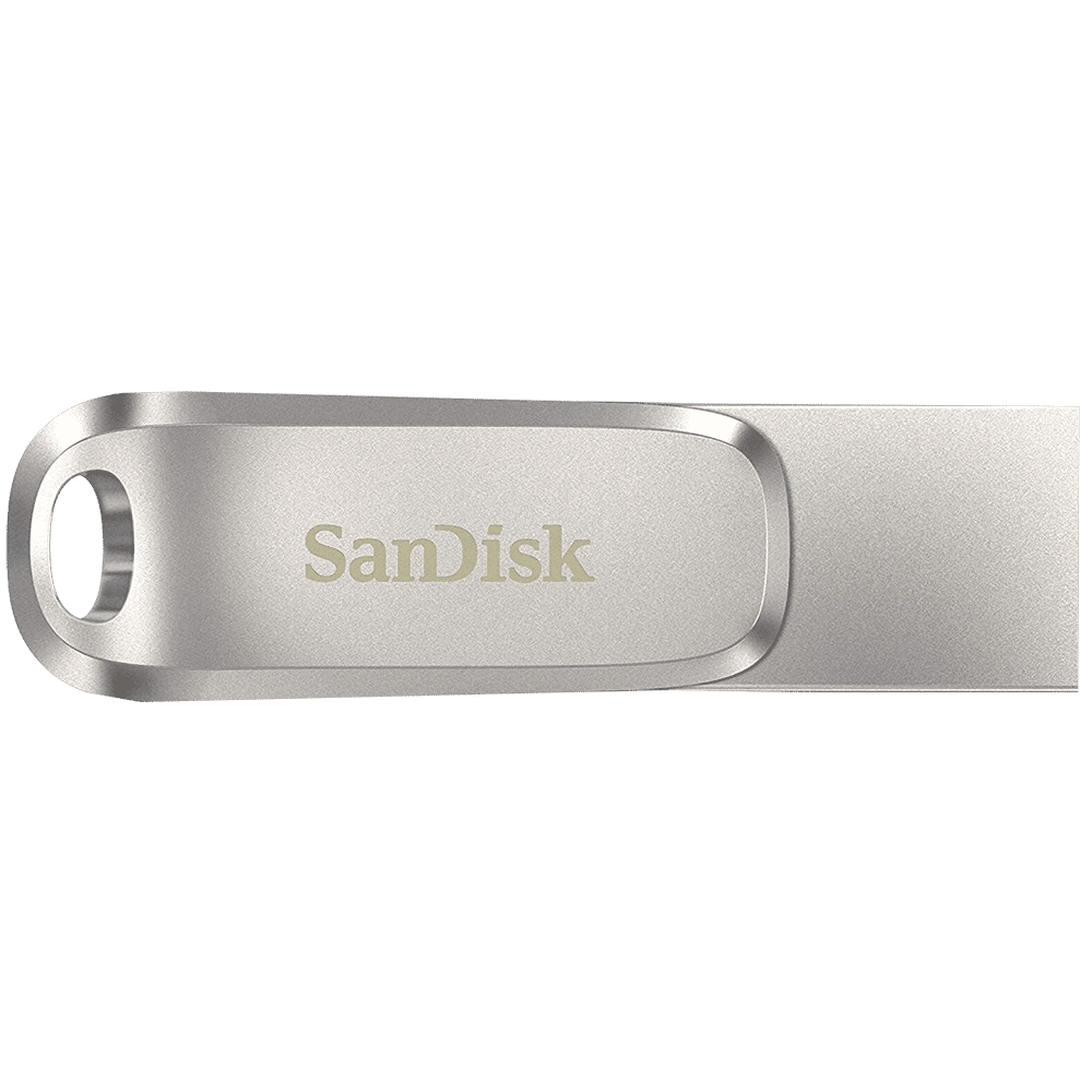 SanDisk Ultra Dual Drive Luxe 64GB USB Type A (3.2), USB Type C (3.2) OTG Pen Drive (Swivel Design to Protect Connectors, Silver)