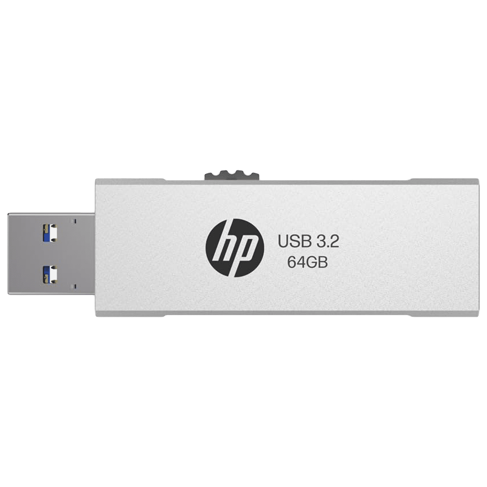 HP 818w 64GB USB Type-A (3.2) Pen Drive (Integrated Key Ring Loop, Silver)