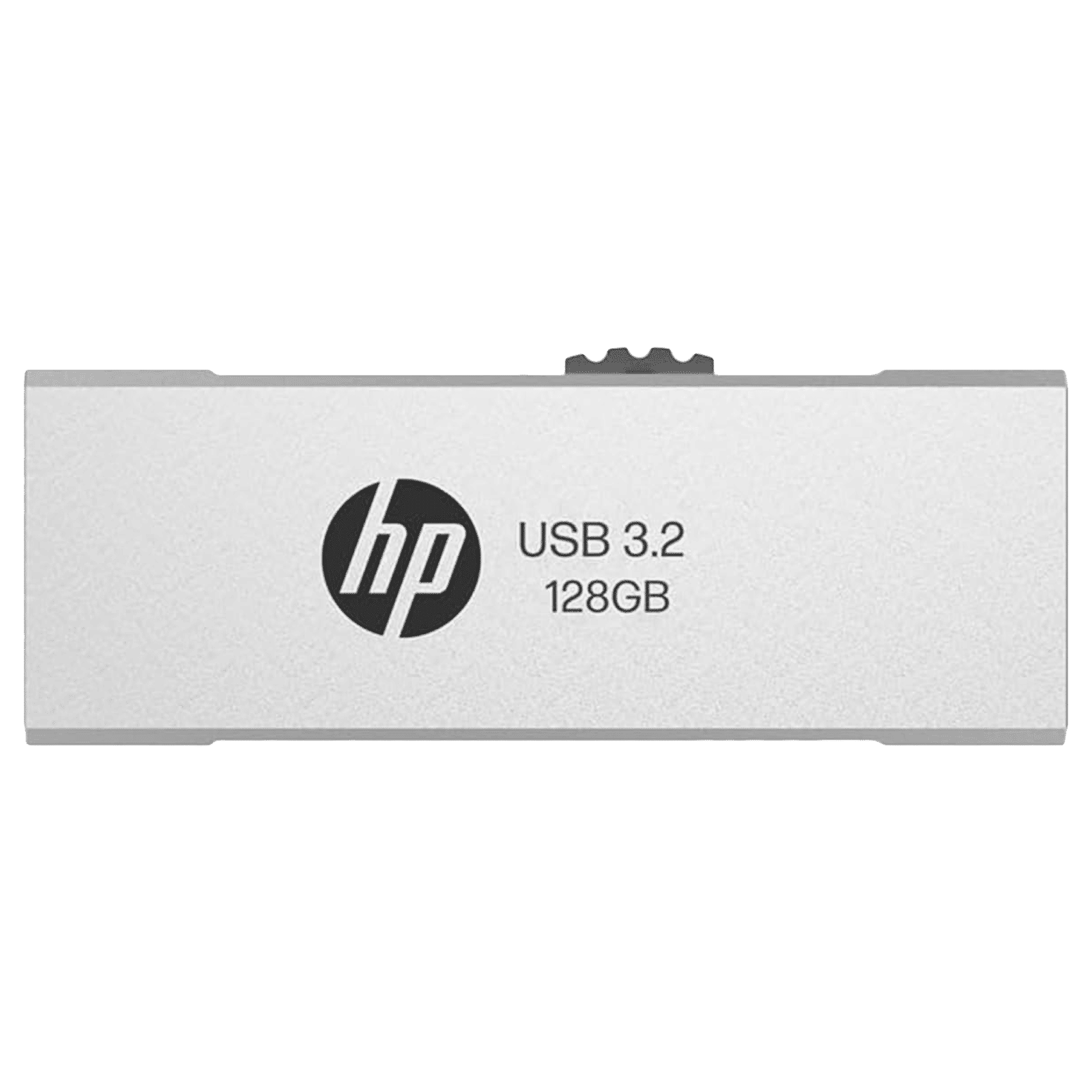 HP 818w 128GB USB (3.2) Pen Drive (Integrated Key Ring Loop, Silver)
