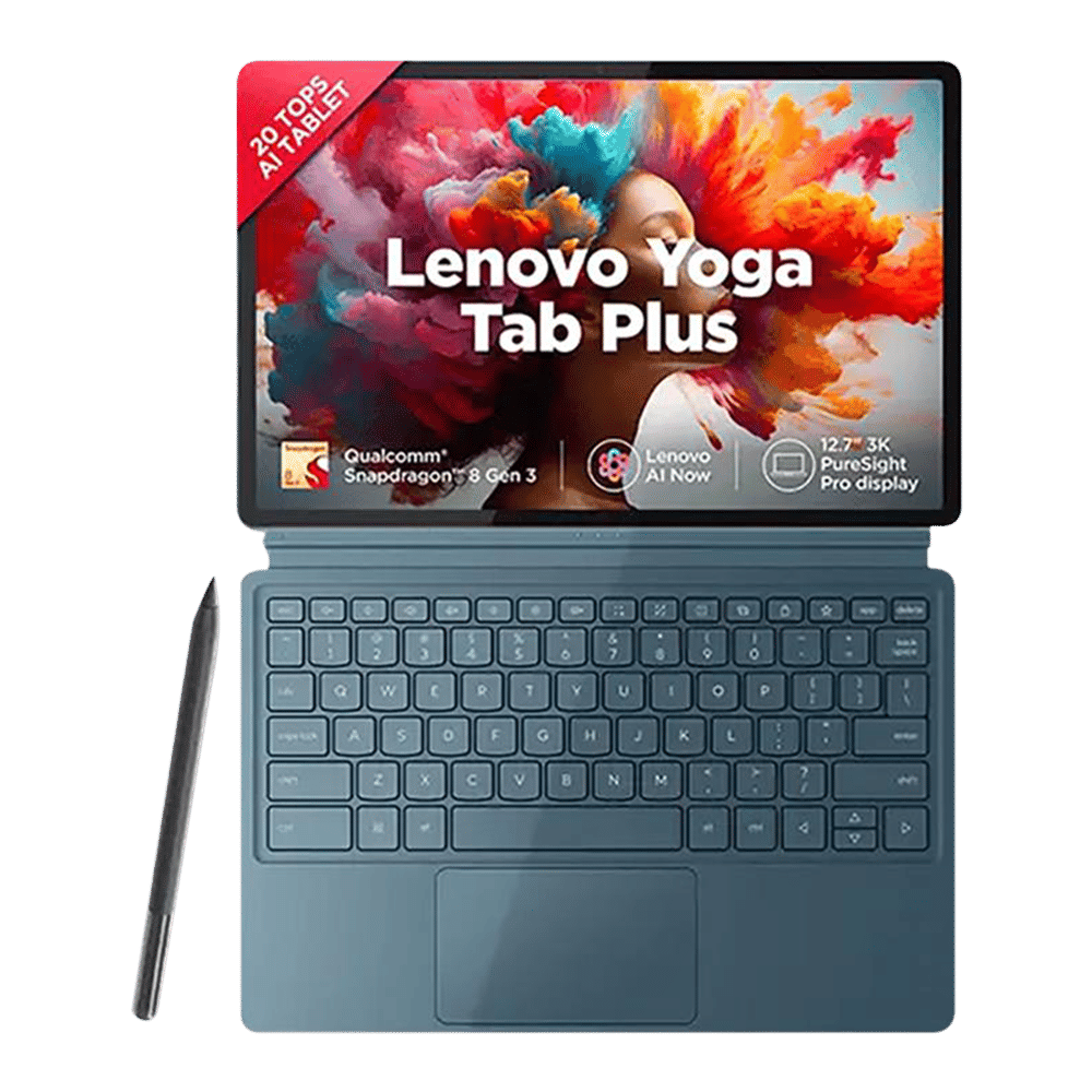Lenovo Yoga Tab Plus Wi-Fi Android Tablet with Tab Pen Pro and Keyboard (12.7 Inch, 16GB RAM, 256GB ROM, Tidal Teal)