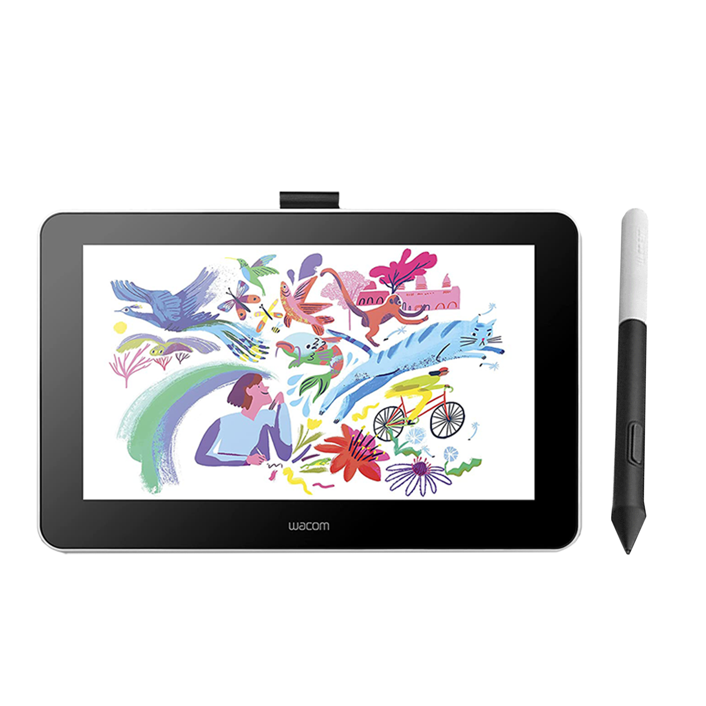 Wacom One Display Windows Tablet Inch, Flint White)