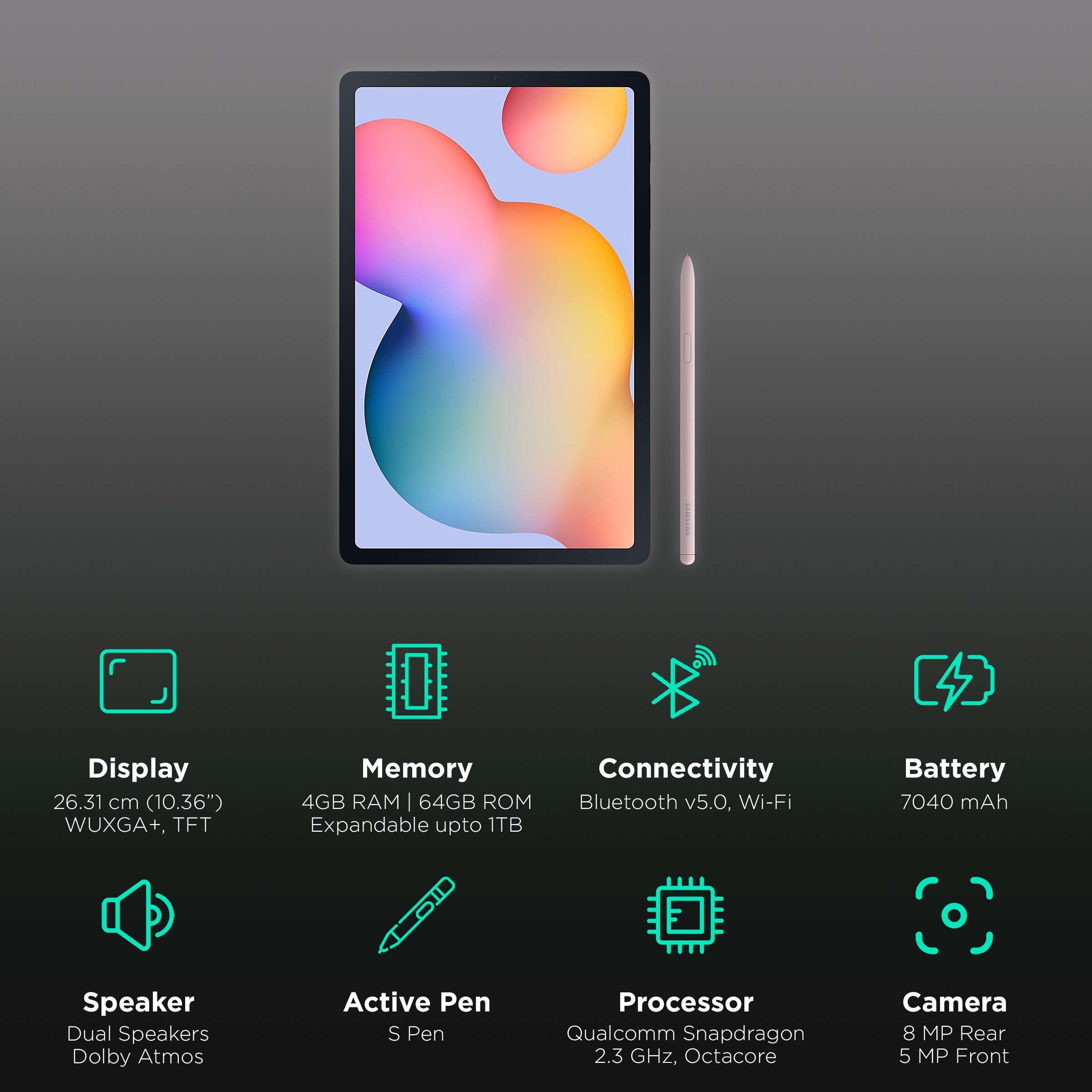 Buy SAMSUNG Galaxy Tab S6 Lite Wi-Fi Android Tablet Inch