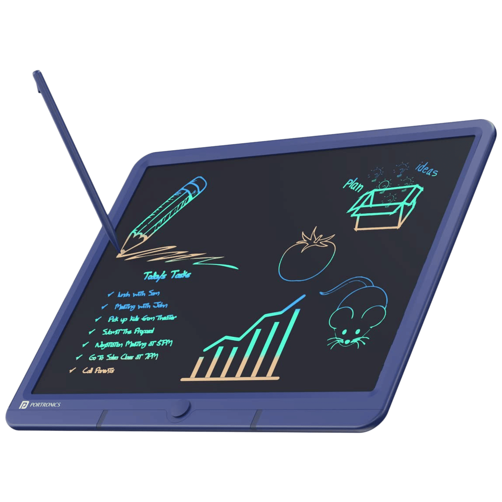PORTRONICS Ruffpad 15M Smart Pad with 3D Pen (15 Inches, Blue)