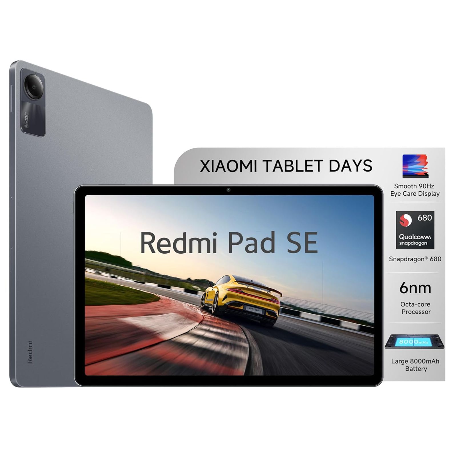 Xiaomi Redmi Pad SE Tablet 27,9 cm (11 inch), WiFi, 90 Hz FHD -display, 4 GB RAM, 128 GB ROM, 8000 mAh accu, ES-versie, groen