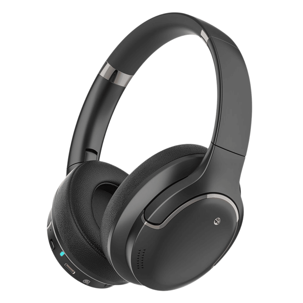 Croma HE101 CRSE100EPA301514 Bluetooth Headphone with Mic (Environmental Noise Cancellation, Over Ear, Black)
