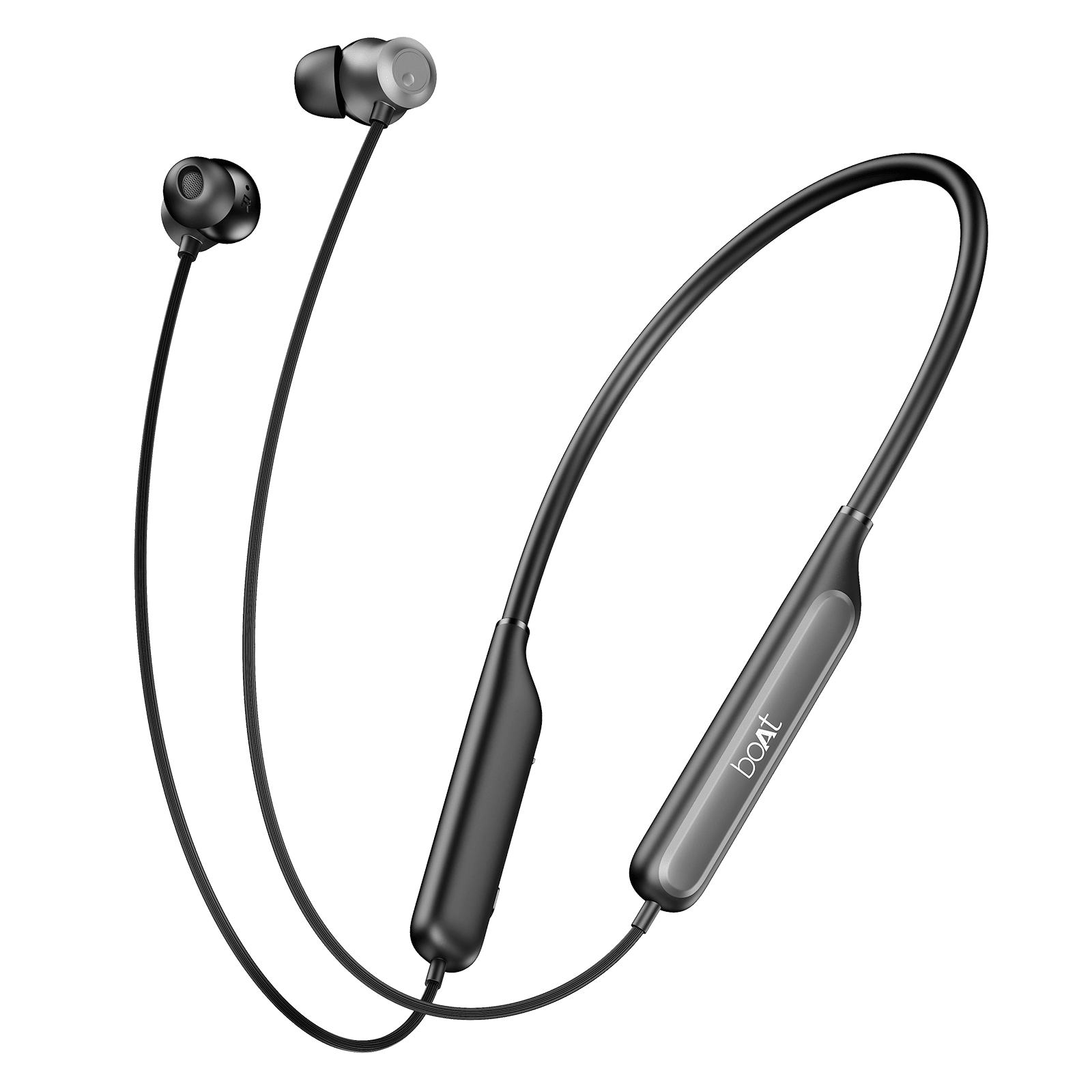 boAt Rockerz 210 Neckband with Active Noise Cancellation (IPX4 Water Resistant, Cinematic Spatial Audio, Onyx Black)