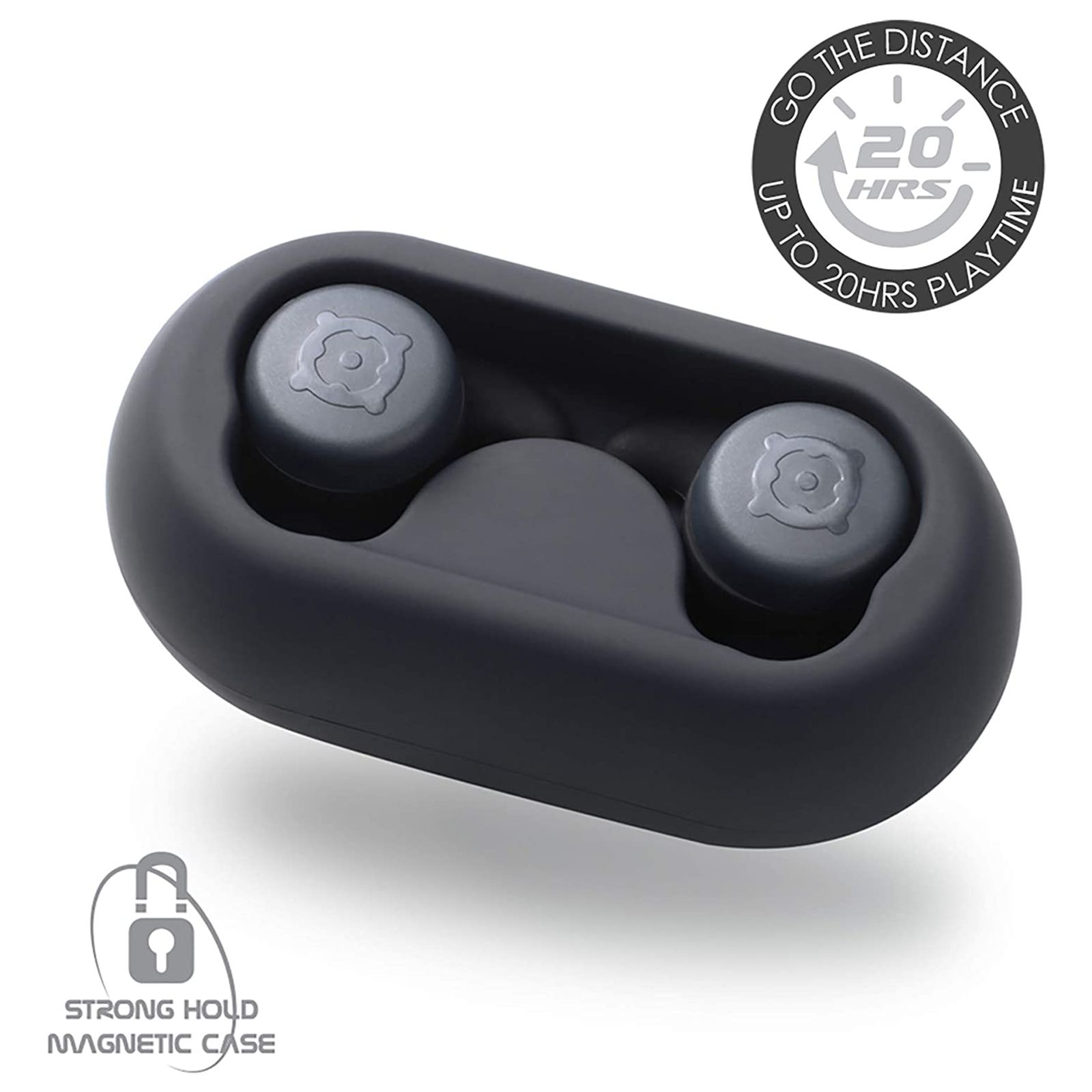 BOOMPODS Boombuds X TWS Earbuds (IPX6 Water Resistant, Upto 20 Hours  Playback, Black) - Main Image