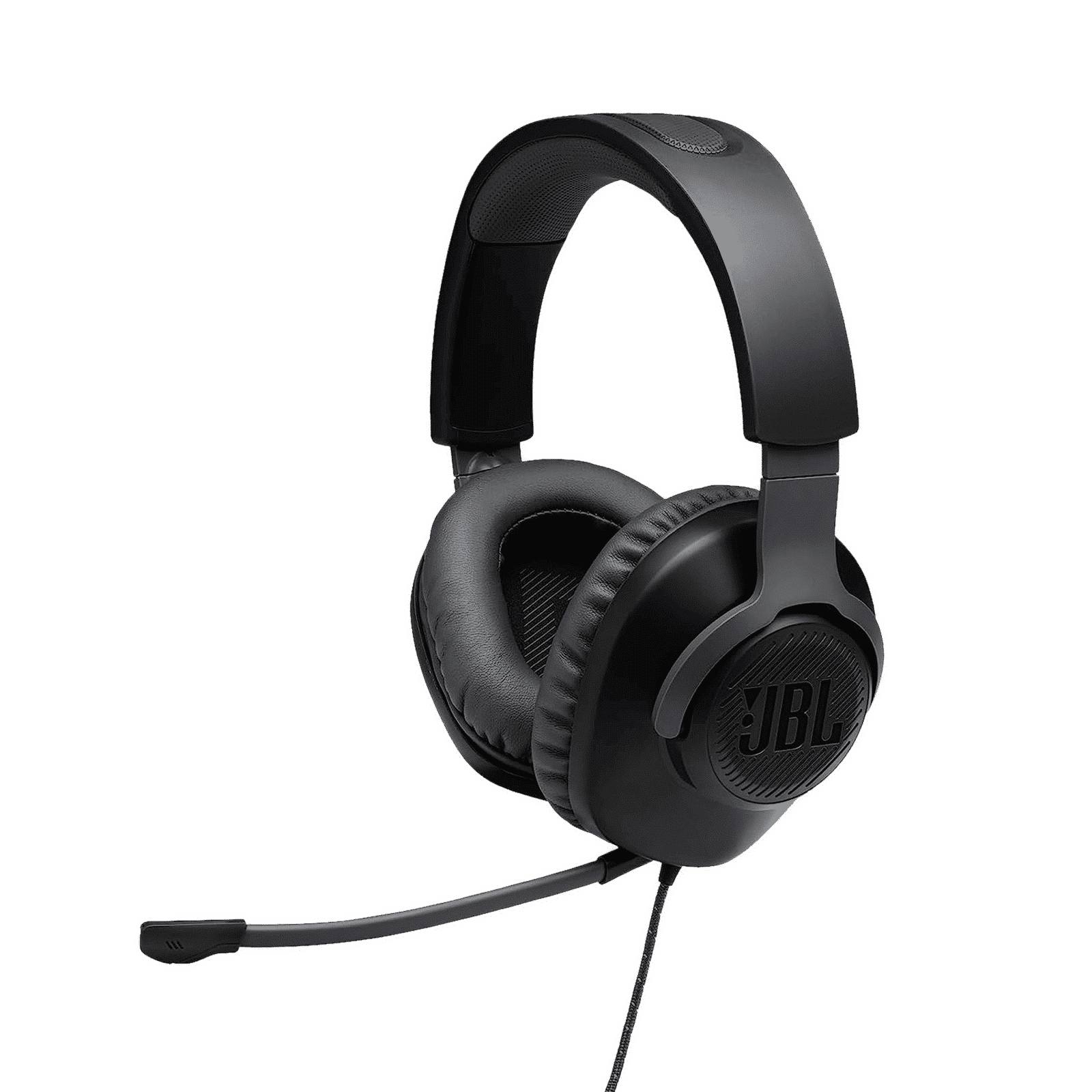 JBL Quantum 100 JBLQUANTUM100BLK Wired Headphone with Mic (3.5 mm Connector, On Ear, Black)