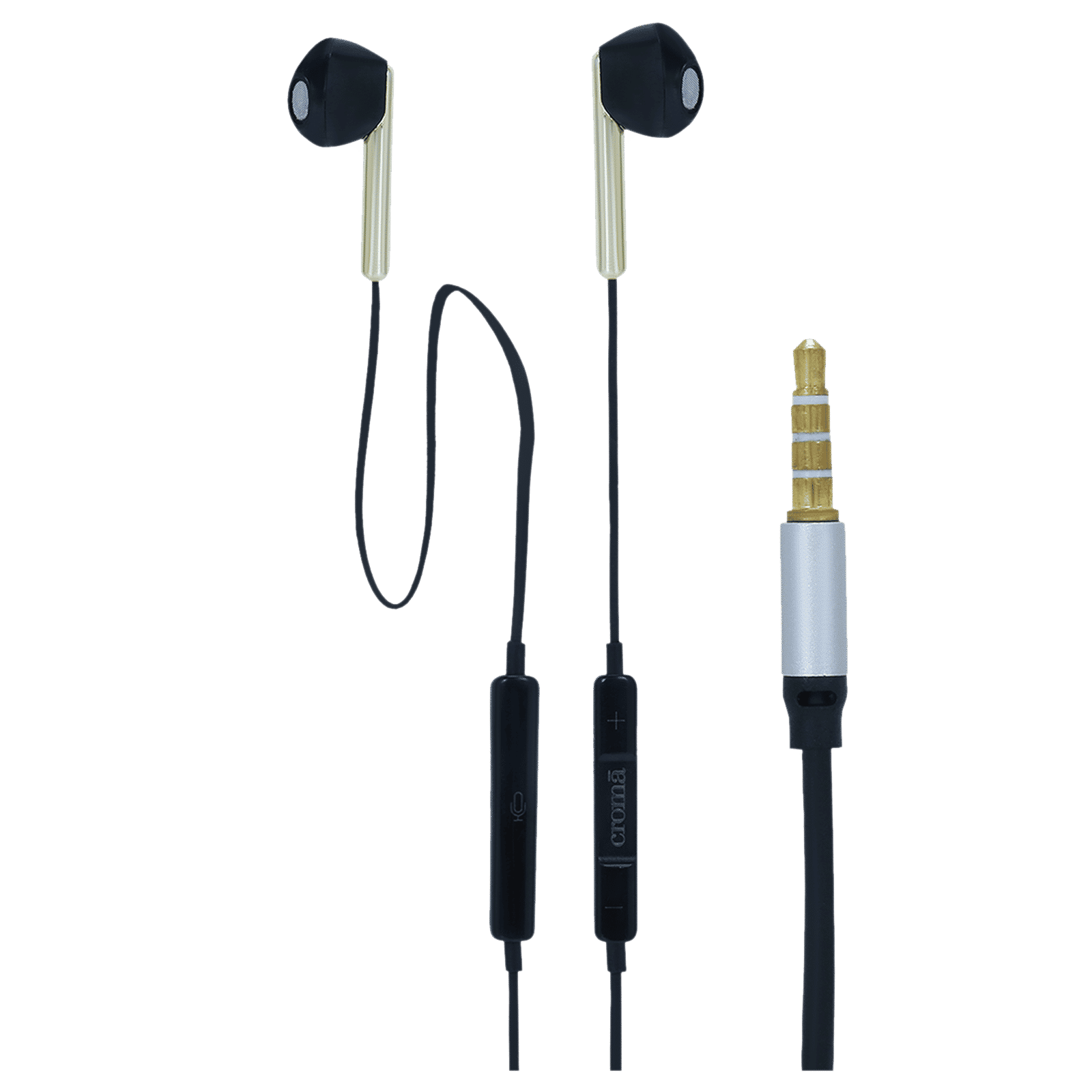 Croma CREEH2001SWIEP Wired Earphone with Mic (In Ear, Black)