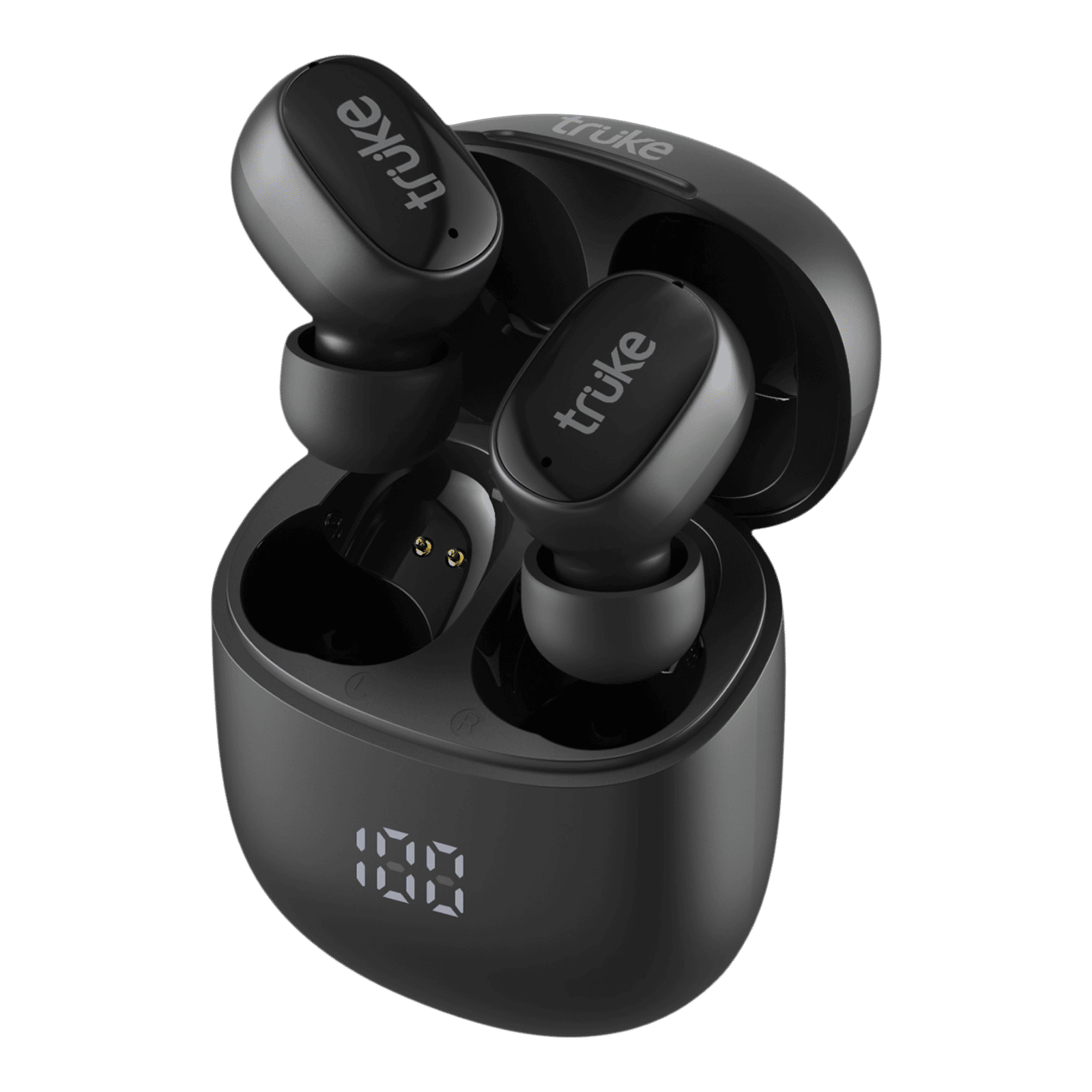 truke Buds F1 B130 TWS Earbuds with Environmental Noise Cancellation (IPX4 Sweat & Water Resistant, 48 Hours Playback, Black)