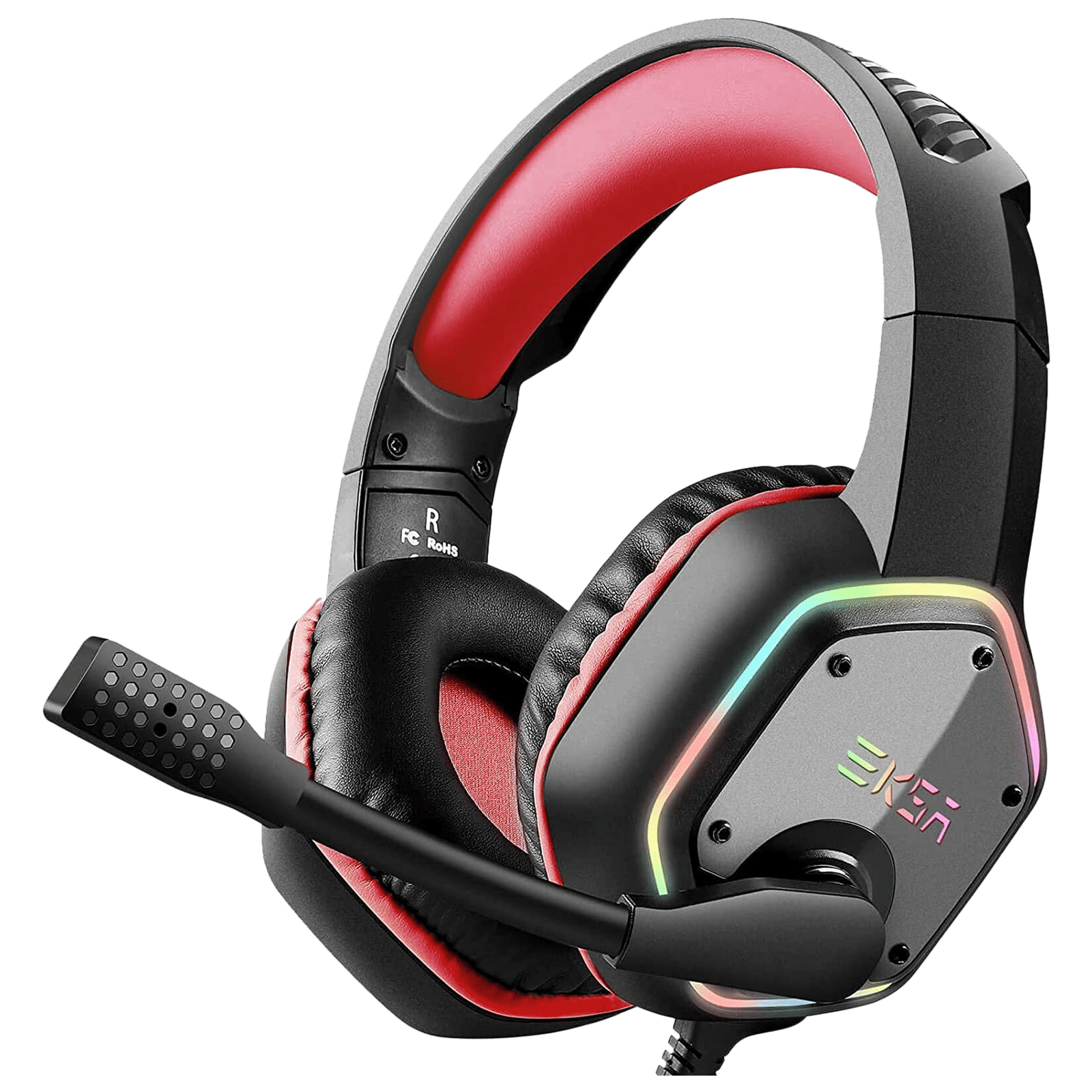 EKSA E1000 Wired Gaming Headset with Noise Cancellation (Stereo Sound, Over Ear, Gray)