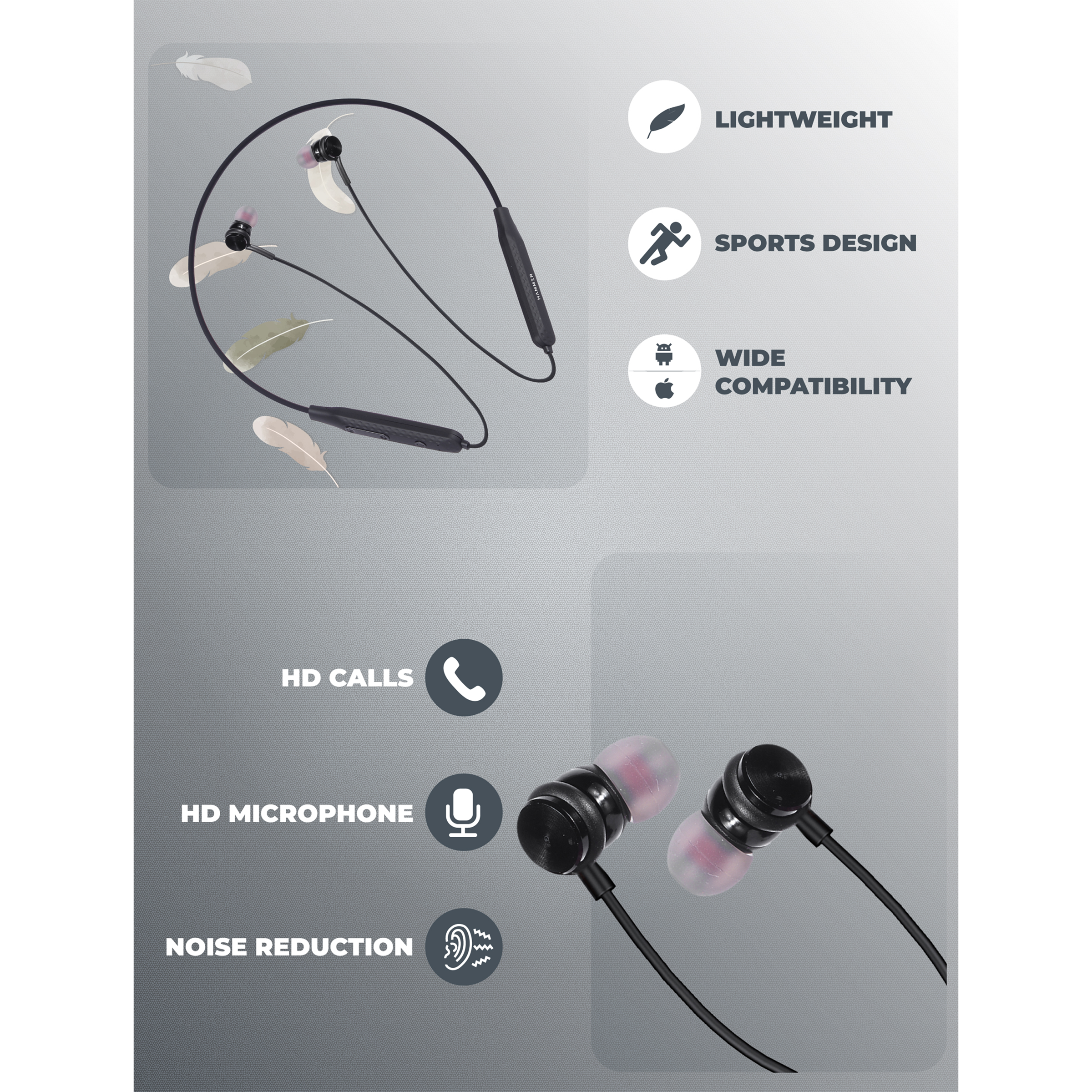 Buy Hammer S Neckband (IPX4 Water Resistant, Up to 30 Hours