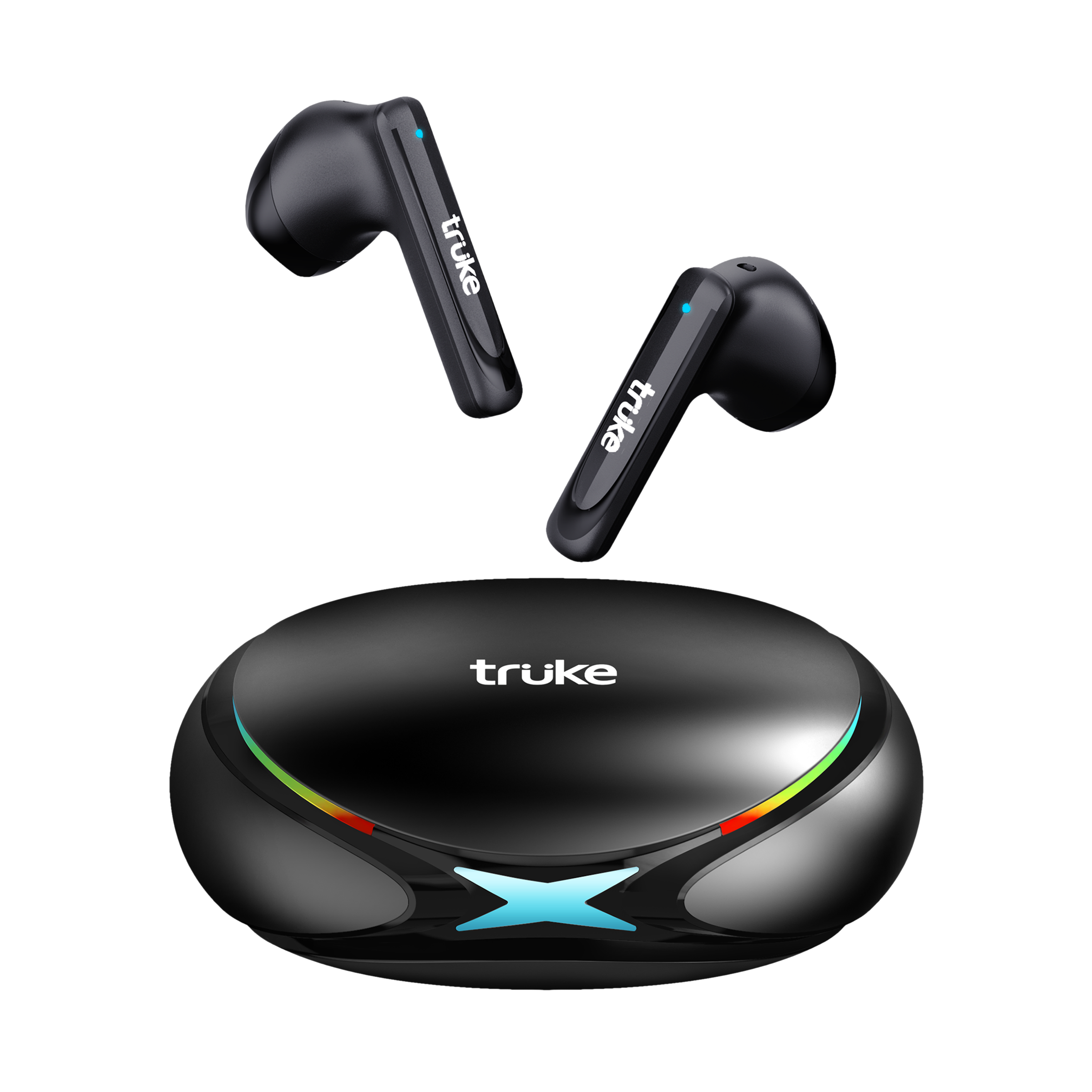 truke BTGX1 F111 TWS Earbuds with Environmental Noise Cancellation (IPX4 Water Resistance, 10hrs Playtime Single Charge, Black)