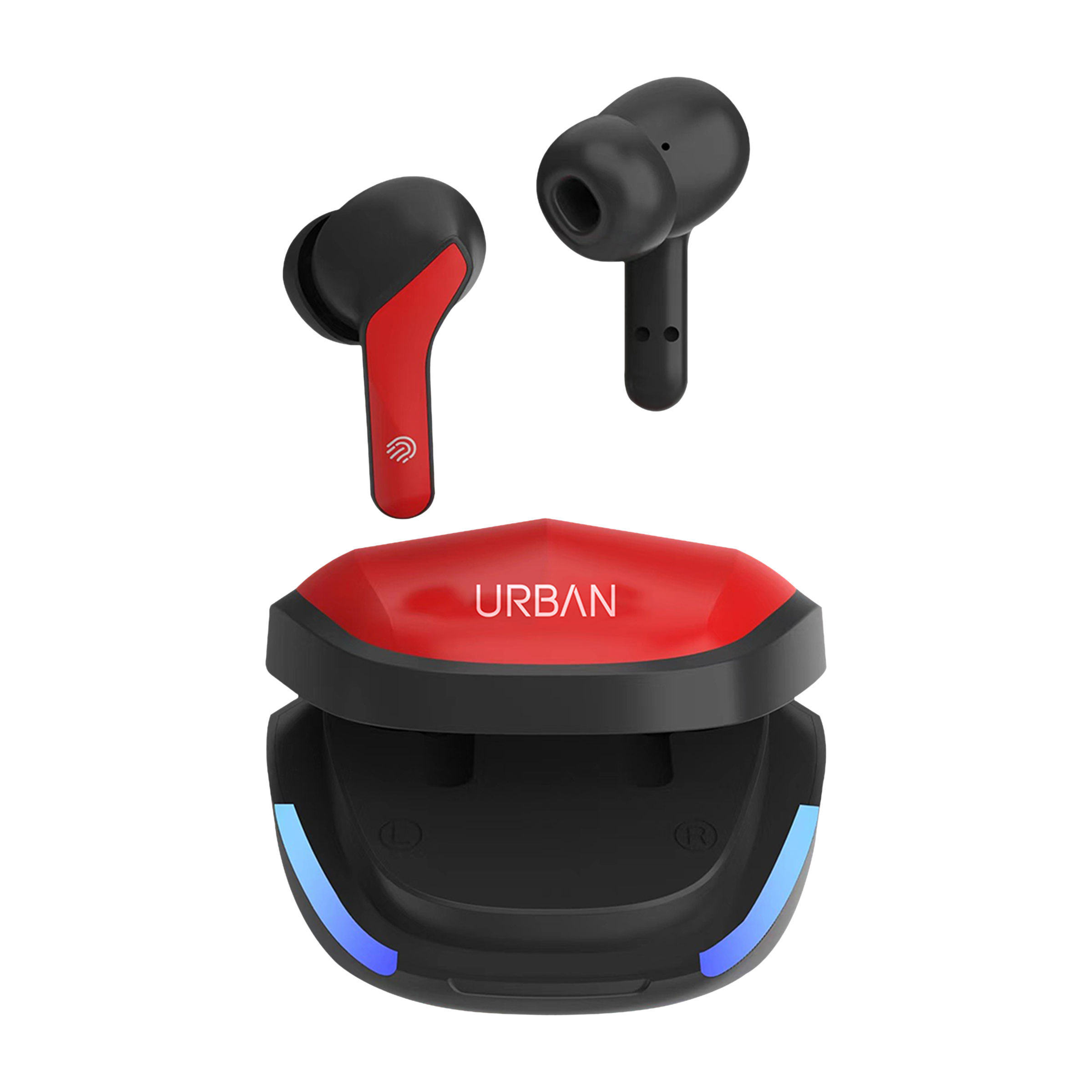 in base Urban Q Max IB -3248 TWS Earbuds (Sweat Resistant, Up to Hours  Playtime, Red)