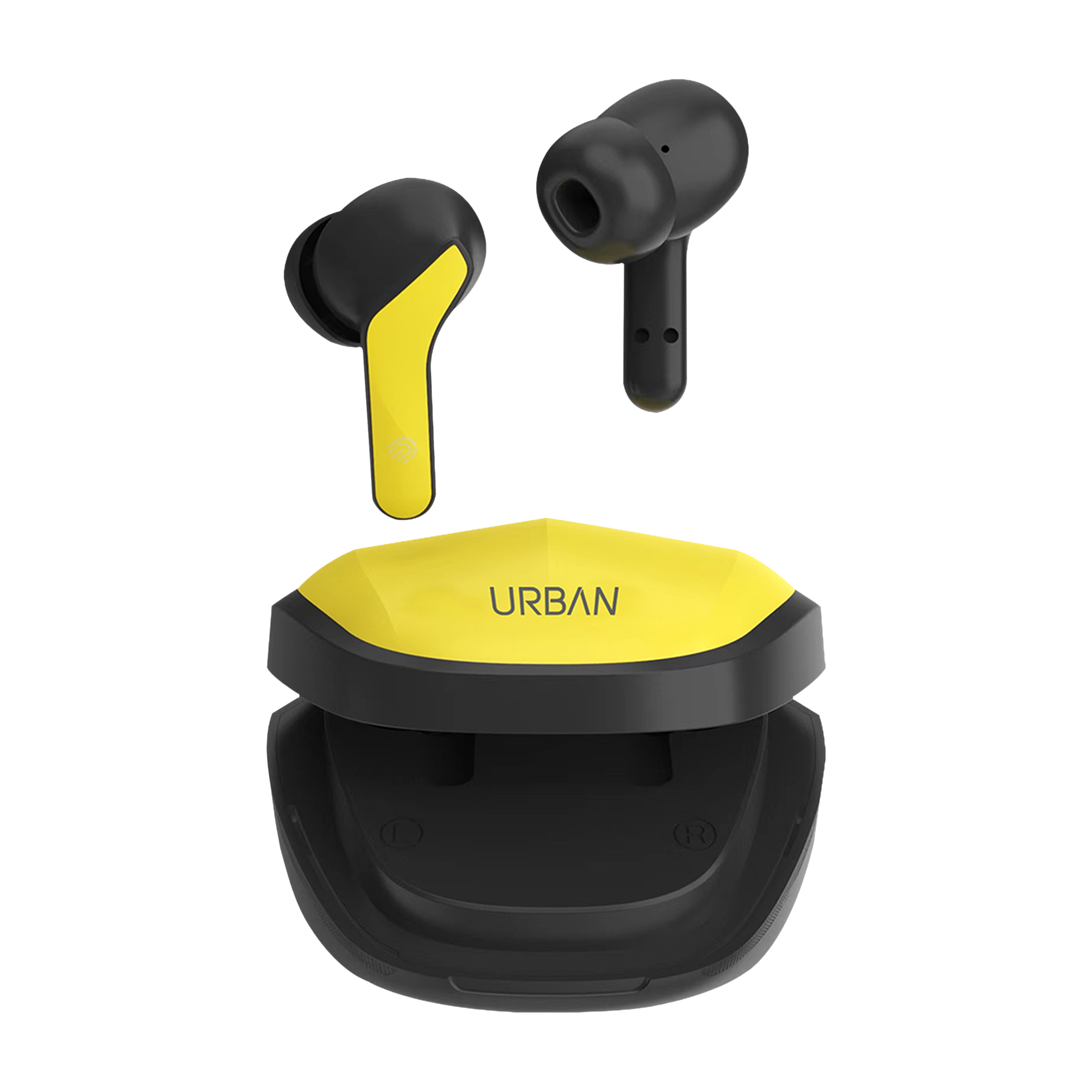 in base Urban Q Max IB -3249 TWS Earbuds (Sweat Resistant, Auto Paring,  Yellow)