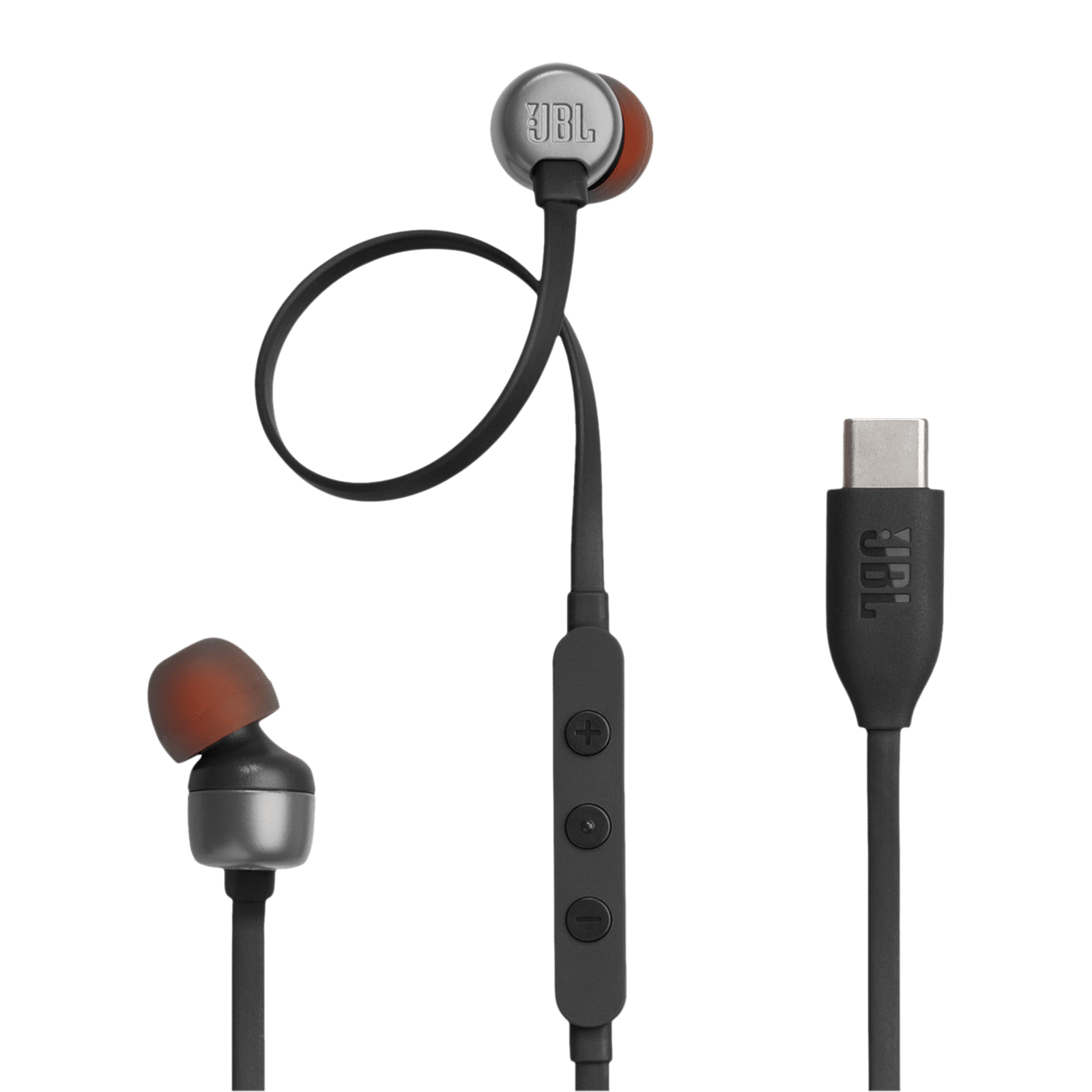 JBL T310C Wired Earphone with Mic (USB Type-C Connector, In Ear, Black)