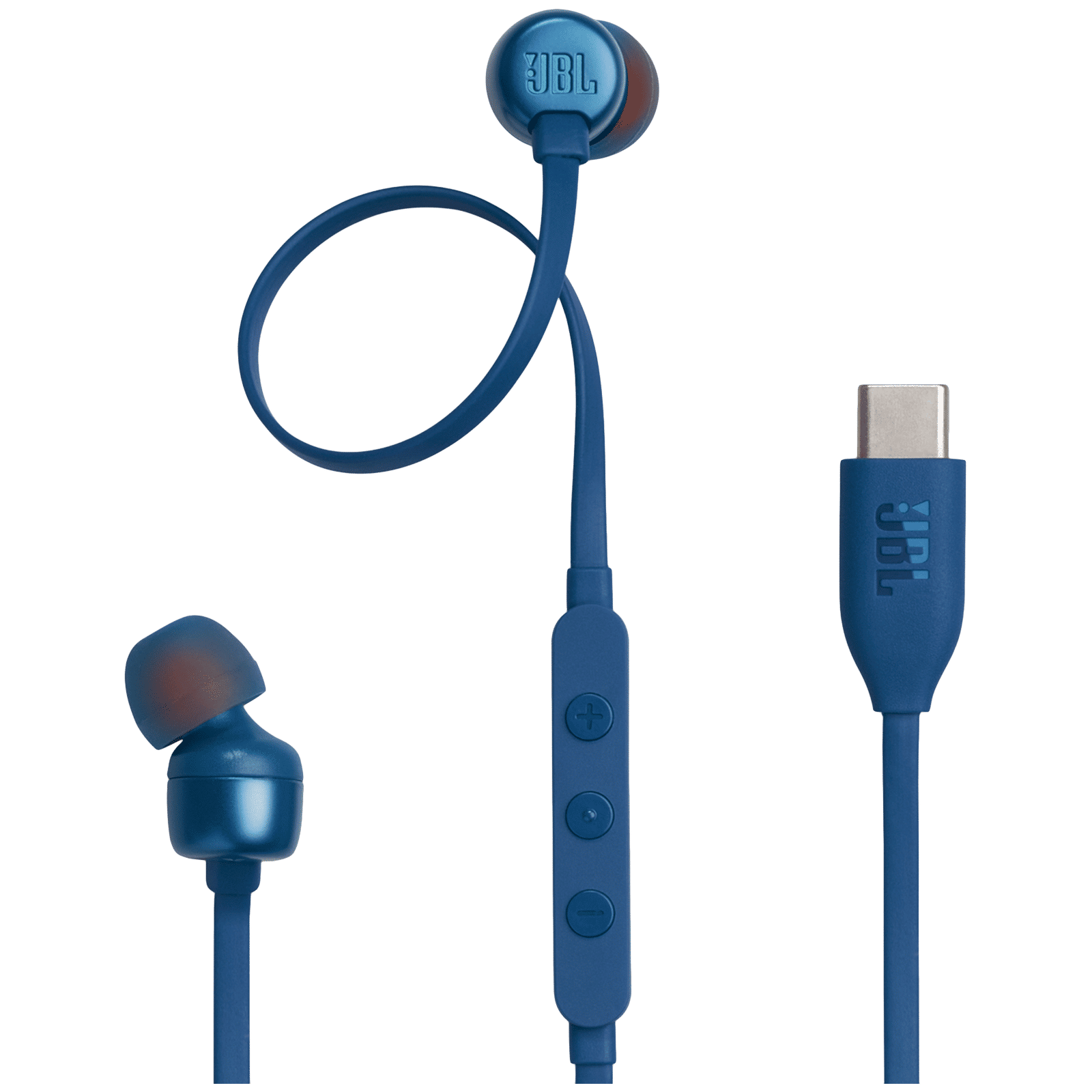JBL T310C Wired Earphone with Mic (USB Type-C Connector, In Ear, Blue)