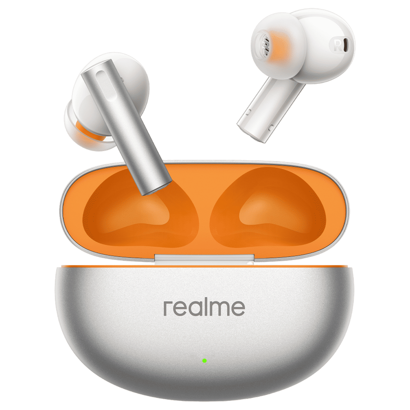 realme Buds Air 6 RMA2402 TWS Earbuds with Active Noise Cancellation (IP55 Water Resistant, Fast Charging, Flame Silver)