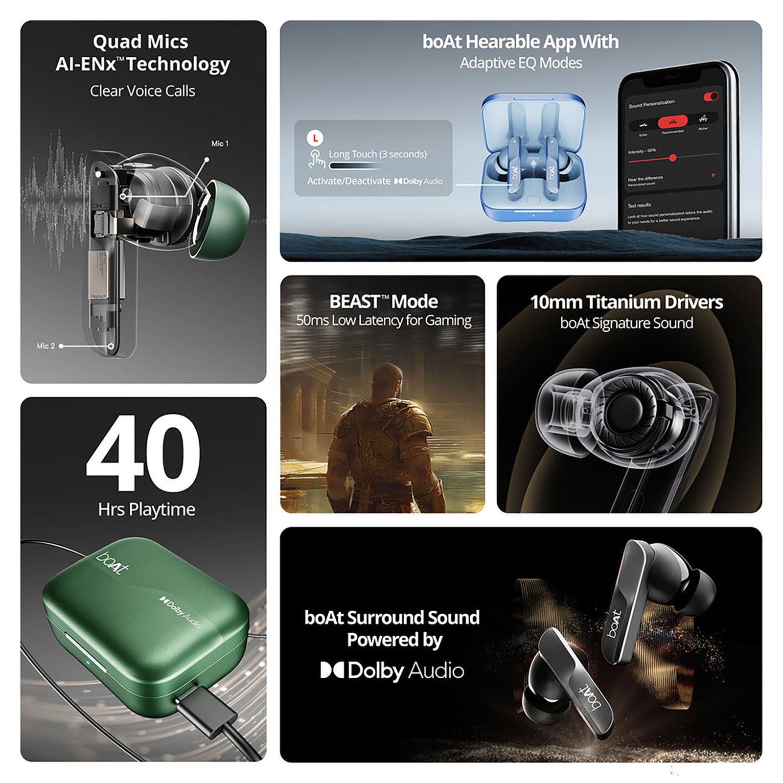 Buy boAt Airdopes 800 TWS Earbuds with Environmental Noise