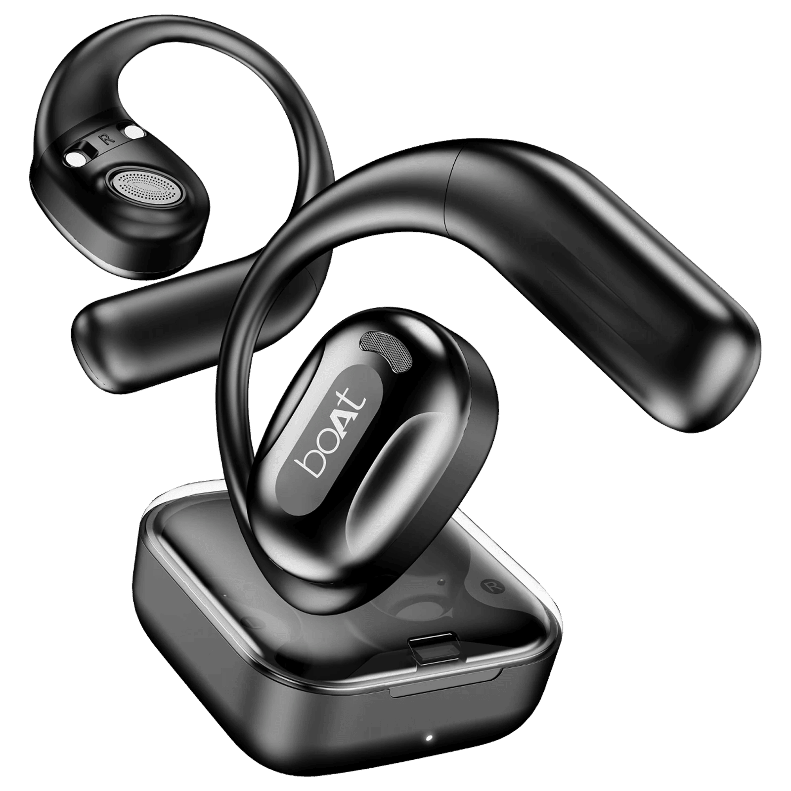 boAt Airdopes ProGear TWS Earbuds (IPX5 Sweat Resistant, Air Conduction Technology, Active Black) 